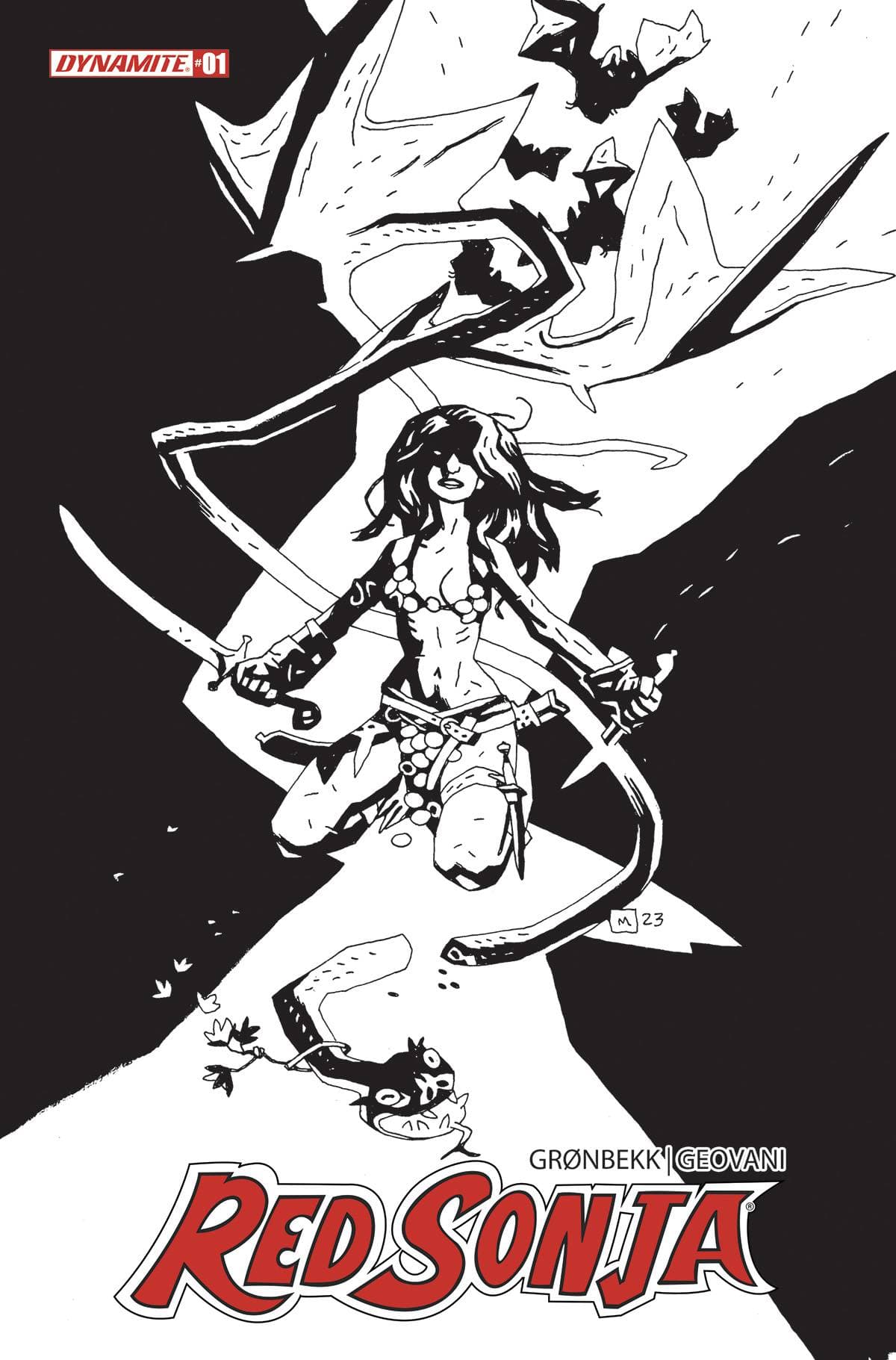 RED SONJA 2023 #1 CVR ZB 1:30 INCV VAR MIGNOLA LINE ART