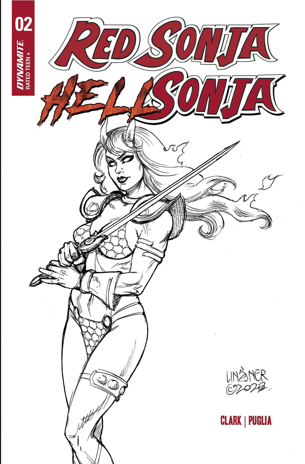 Dynamite Comic Books > Incentives RED SONJA HELL SONJA #2 CVR N 1:7 FOC INCV LINSNER LINE A 72513032548802141 OCT228373