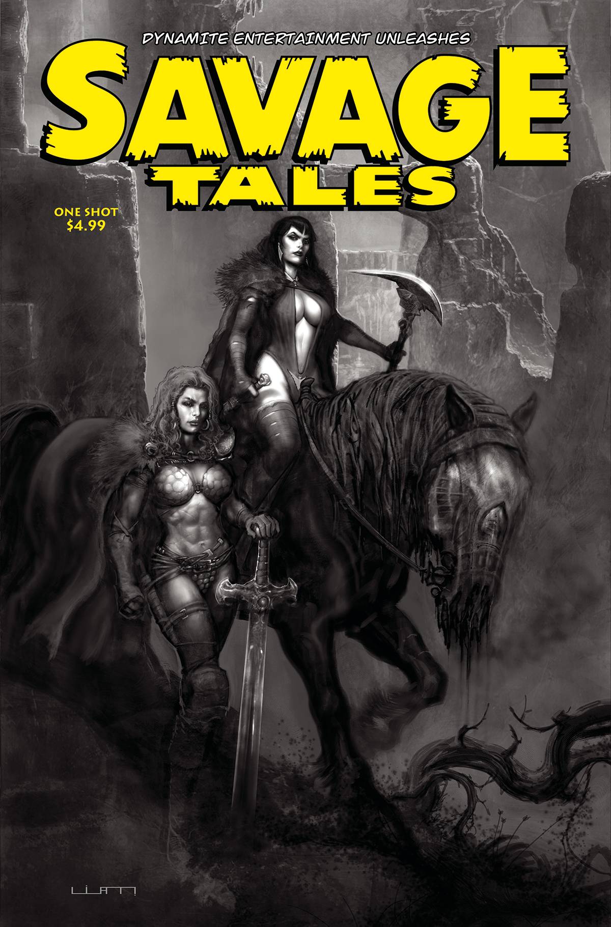 Dynamite Comic Books > Incentives SAVAGE TALES ONE SHOT CVR J 1:10 FOC INCV SHARP B&W 72513032115201101 APR228607