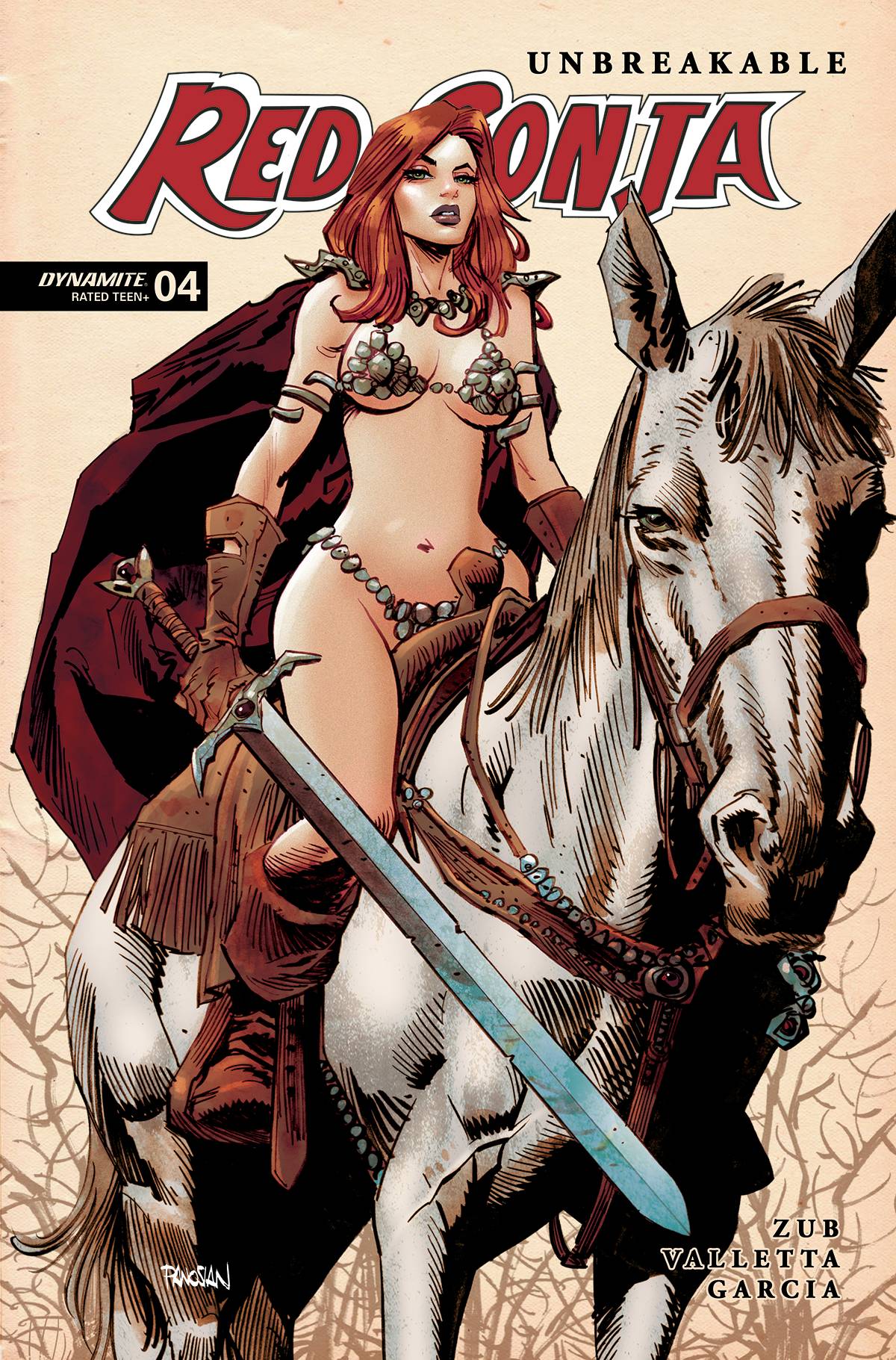 UNBREAKABLE RED SONJA #4 CVR F 1:10 INCV PANOSIAN ORIGINA