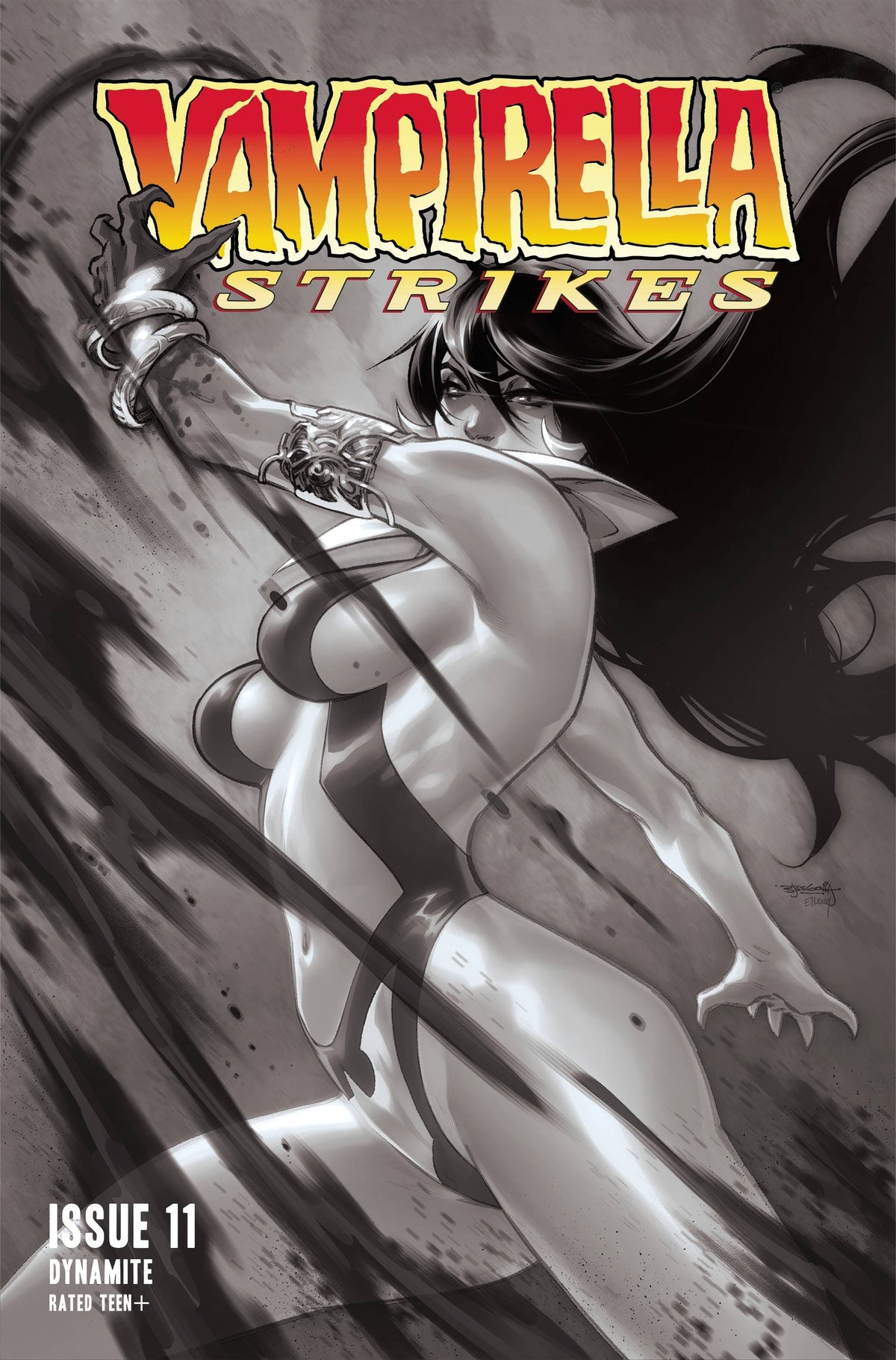 Dynamite Comic Books > Incentives VAMPIRELLA STRIKES #11 CVR H 1:20 INCV SEGOVIA B&W 72513031950011081 JAN230752