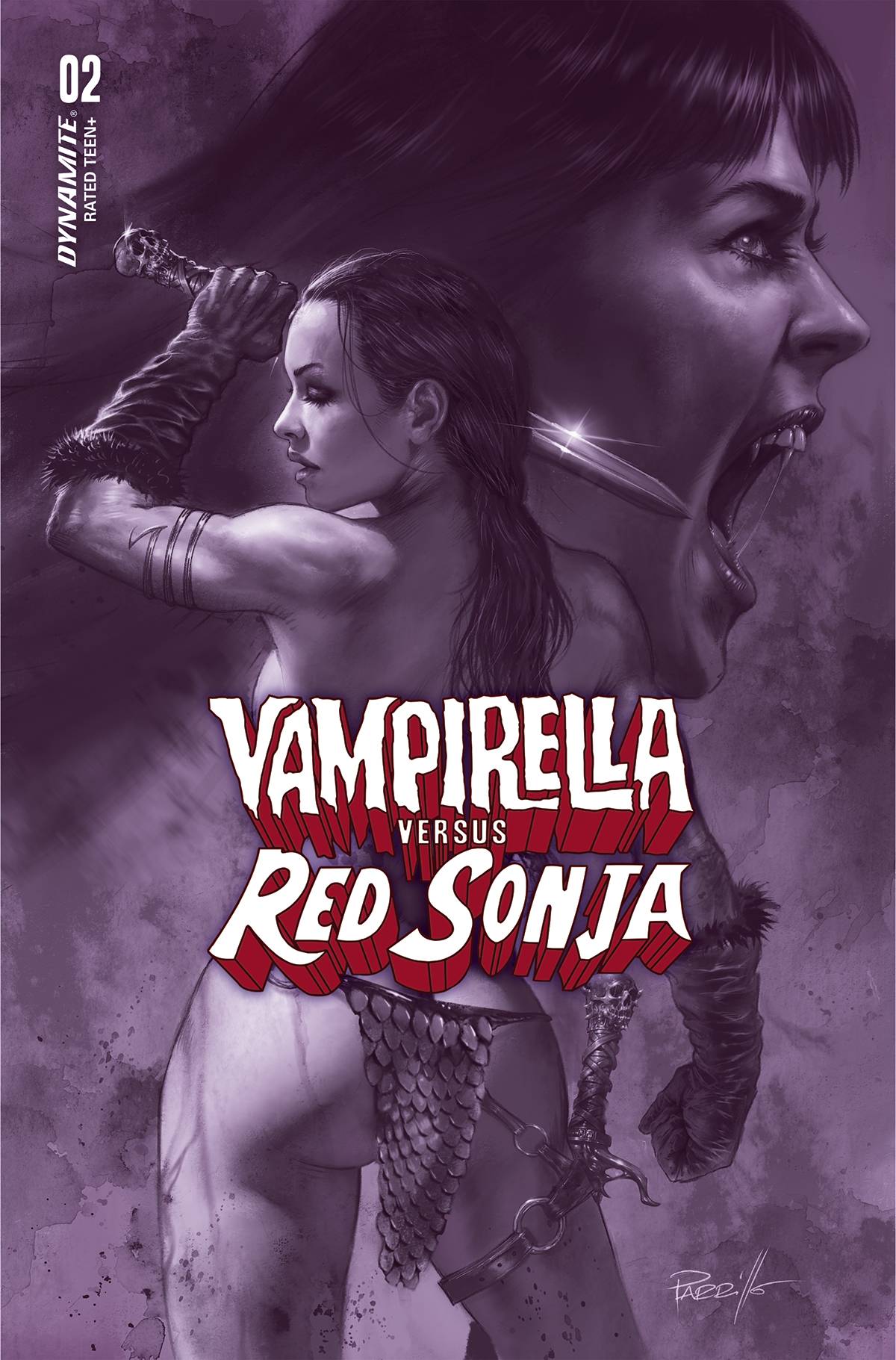 VAMPIRELLA VS RED SONJA #2 CVR F 1:10 INCV PARRILLO TINT