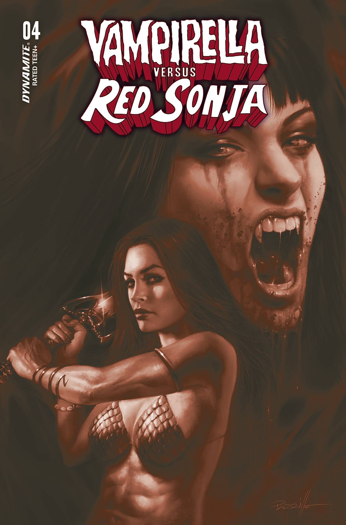 VAMPIRELLA VS RED SONJA #4 CVR F 1:10 INCV PARRILLO TINT