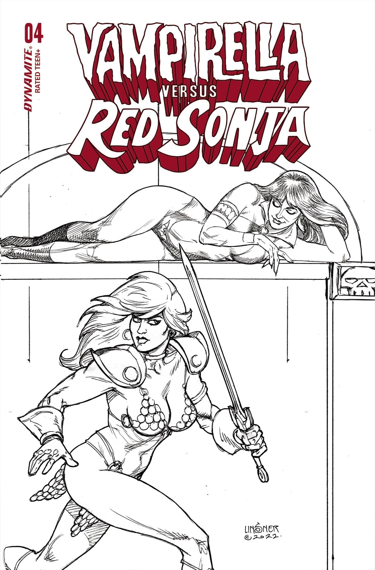 Dynamite Comic Books > Incentives VAMPIRELLA VS RED SONJA #4 CVR P 1:10 FOC INCV LINSNER LI 72513032443604161 NOV228242