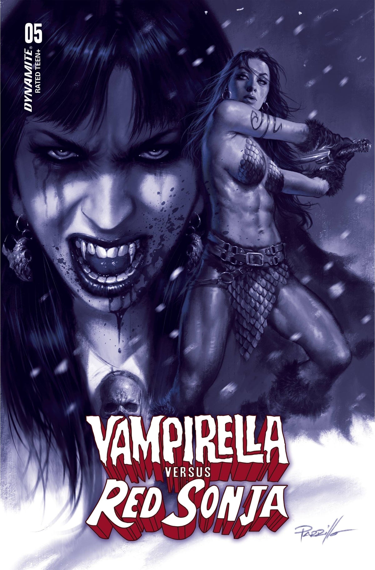 Dynamite Comic Books > Incentives VAMPIRELLA VS RED SONJA #5 CVR F 1:10 INCV PARRILLO TINT 72513032443605061 JAN230762