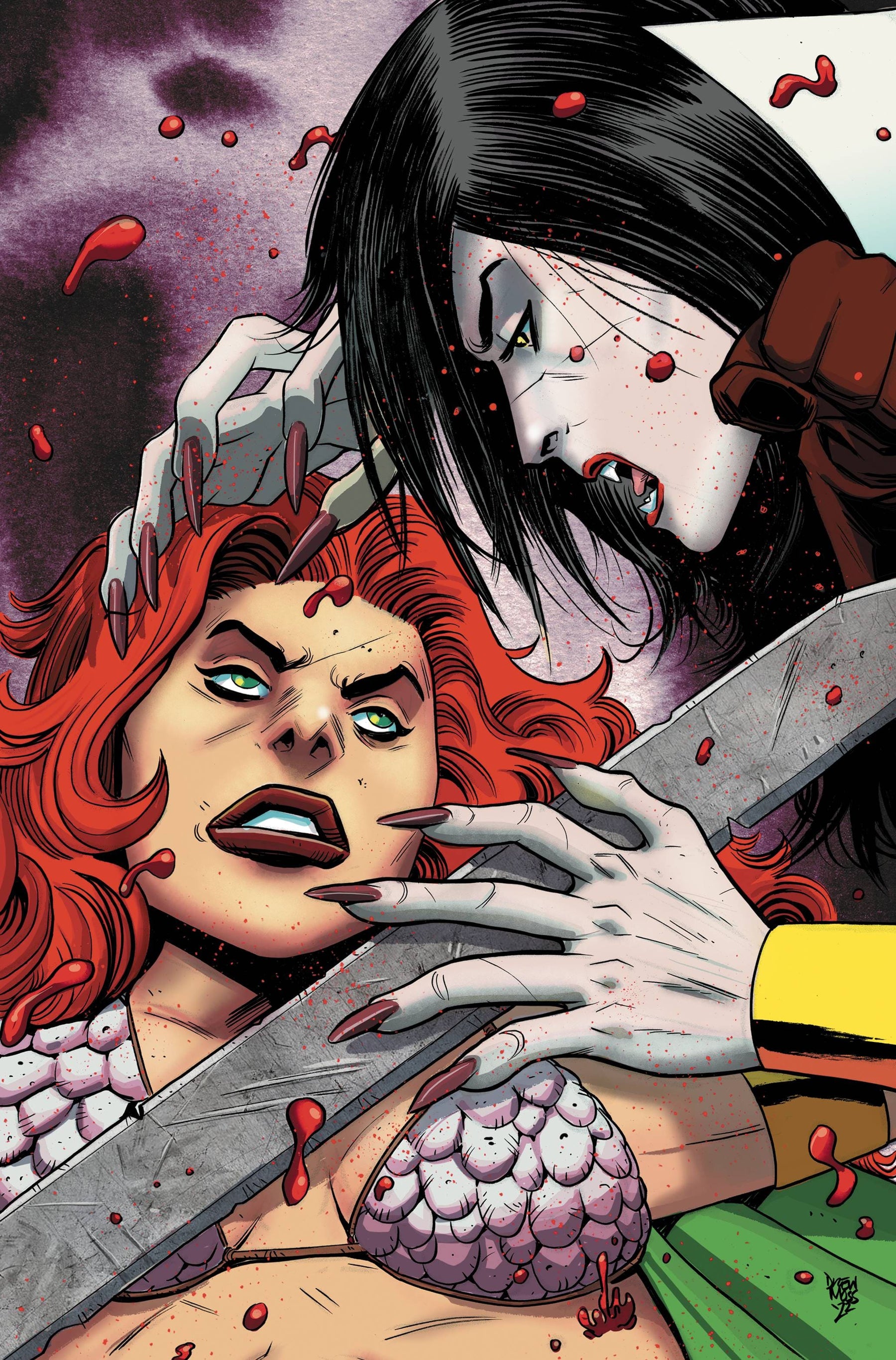 VAMPIRELLA VS RED SONJA #5 CVR I 1:20 INCV MOSS VIRGIN