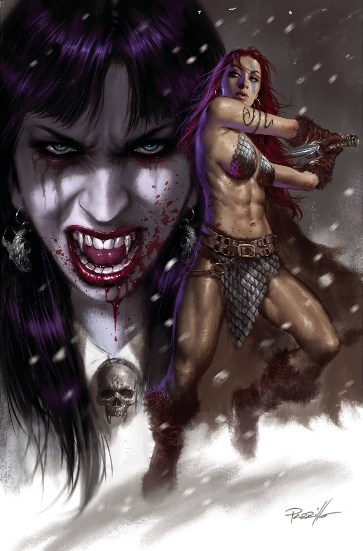 Dynamite Comic Books > Incentives VAMPIRELLA VS RED SONJA #5 CVR K PARRILLO LTD VIRGIN 72513032443605111 JAN230767