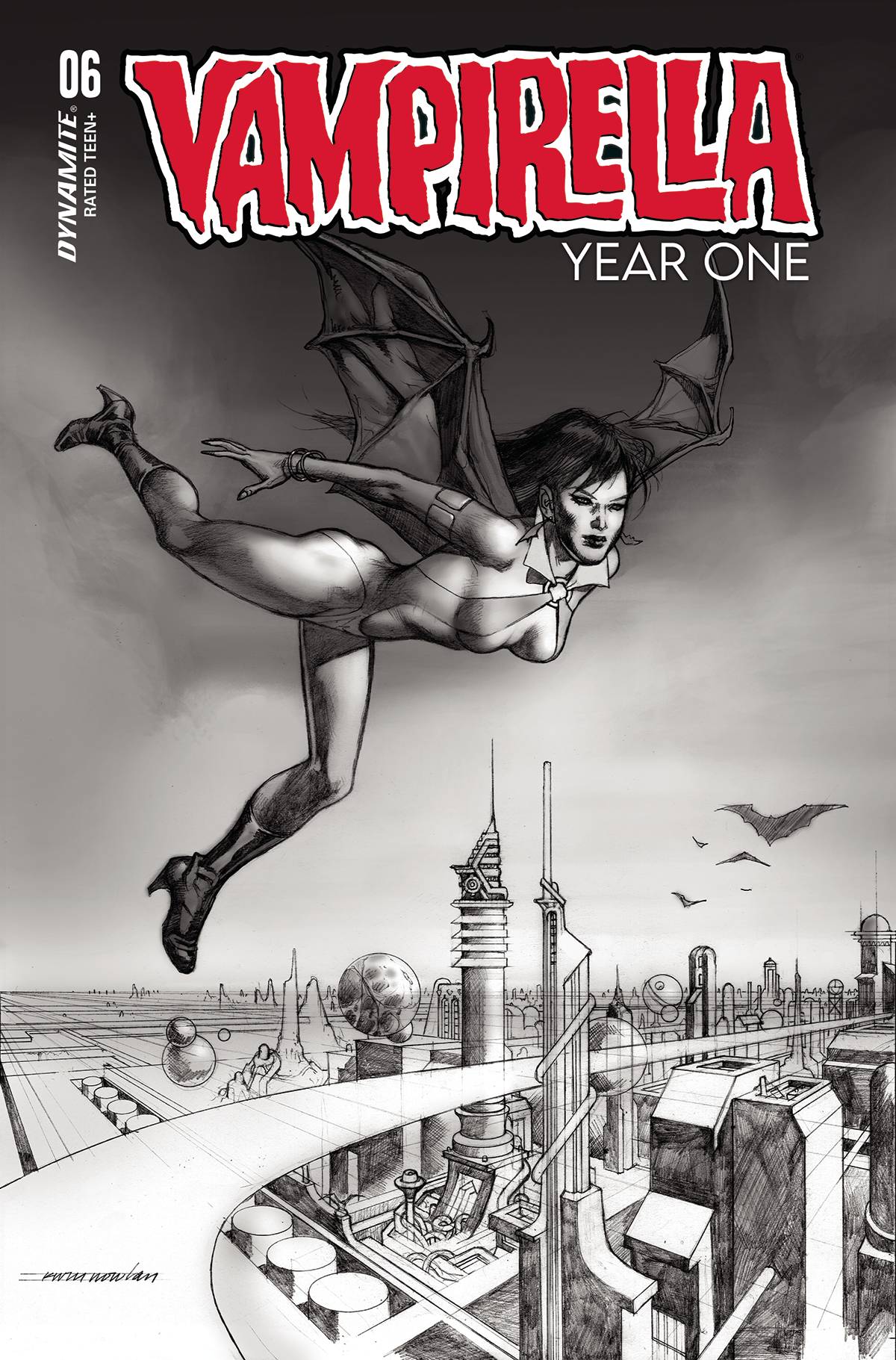 Dynamite Comic Books > Incentives VAMPIRELLA YEAR ONE #6 CVR F 1:10 INCV NOWLAN PENCILS ORI 72513032113806061 OCT220645