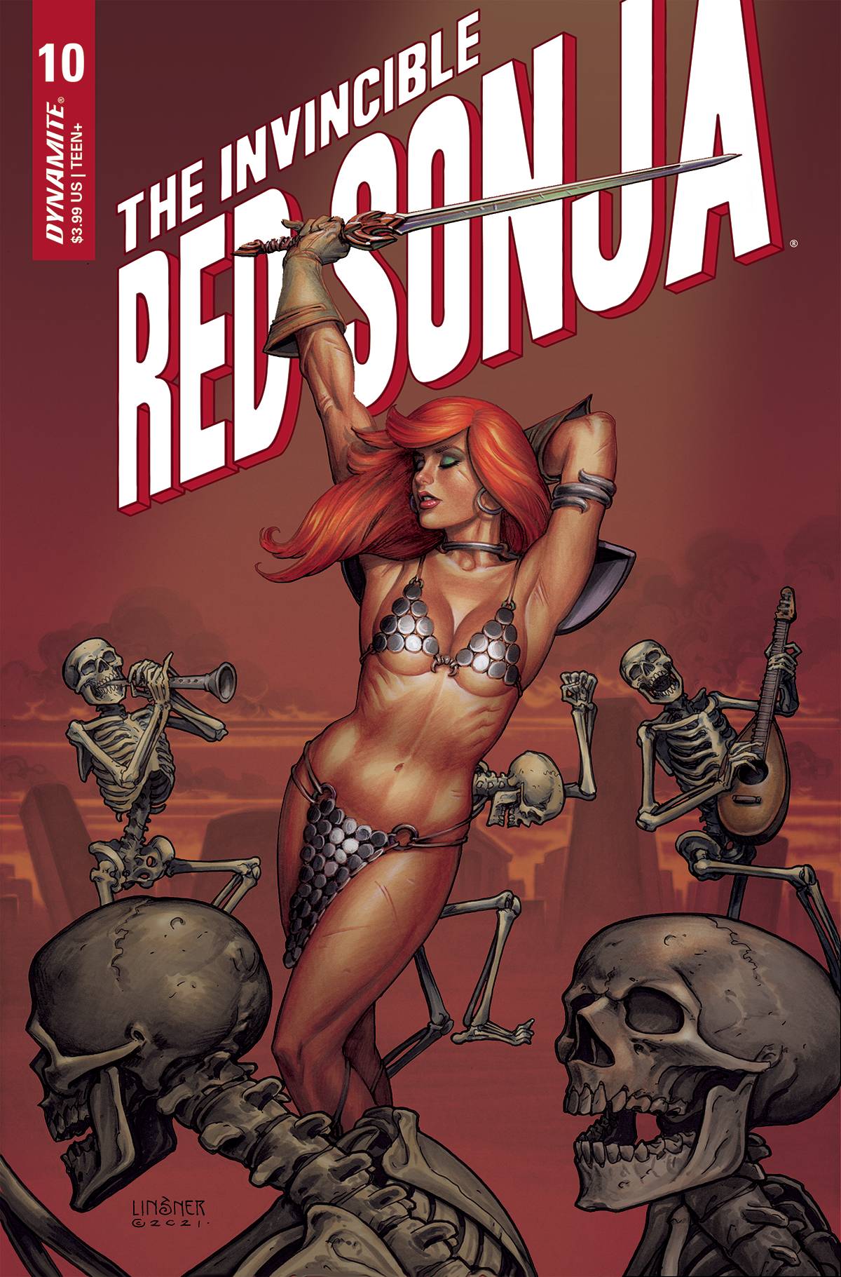 INVINCIBLE RED SONJA #10 CVR B LINSNER