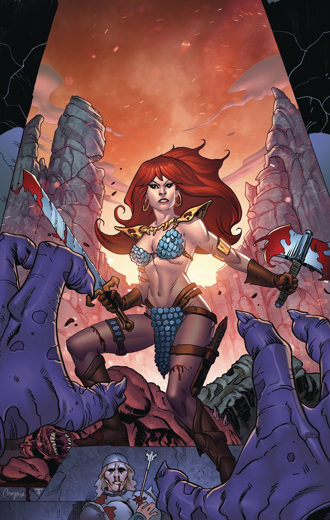 INVINCIBLE RED SONJA #2 CAMPANA VIRGIN VAR