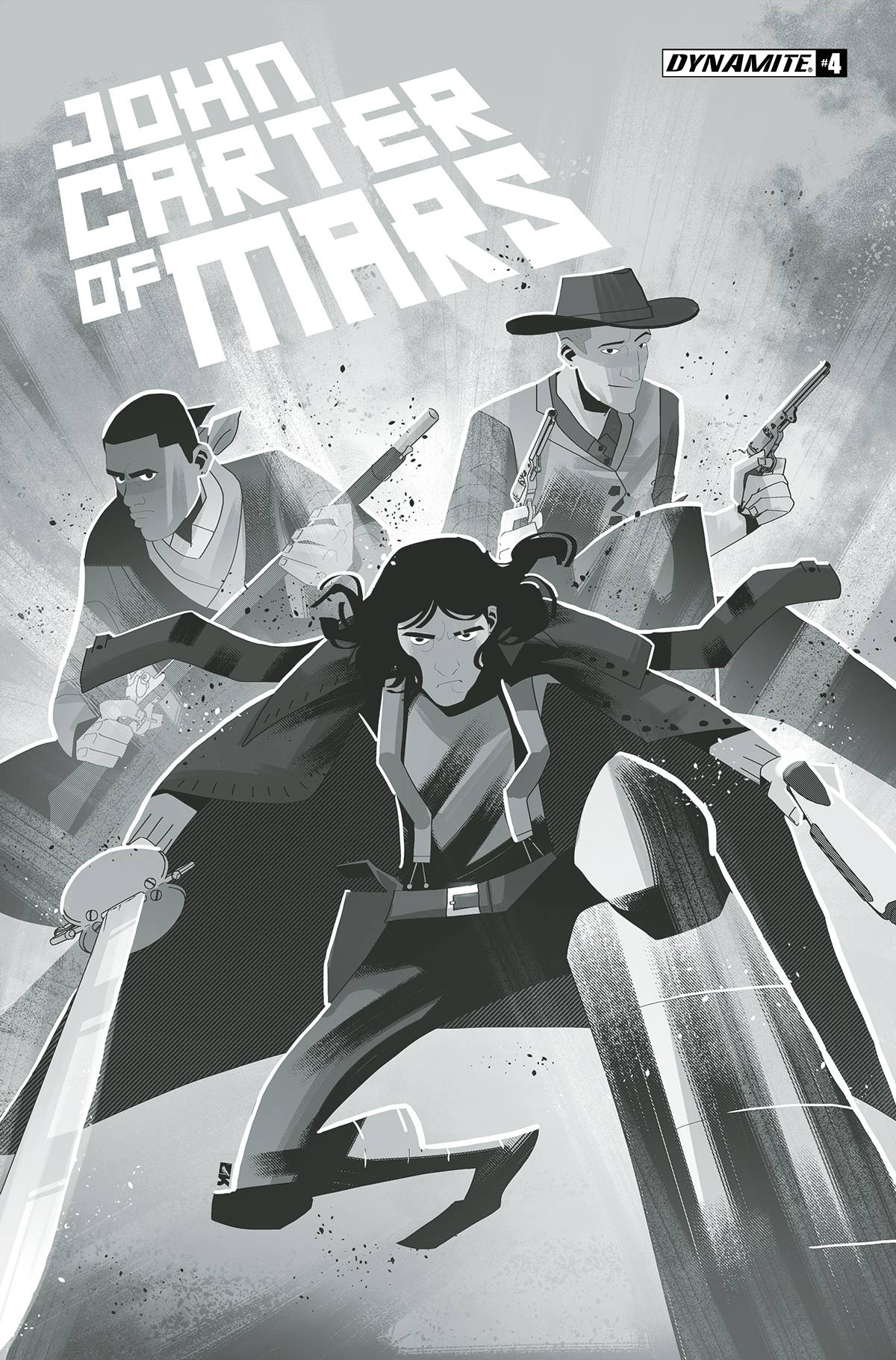 Dynamite Comic Books > Incentives JOHN CARTER OF MARS #4 CVR F 1:10 INCV KAMADAIS B&W 72513031883104061 MAY220728