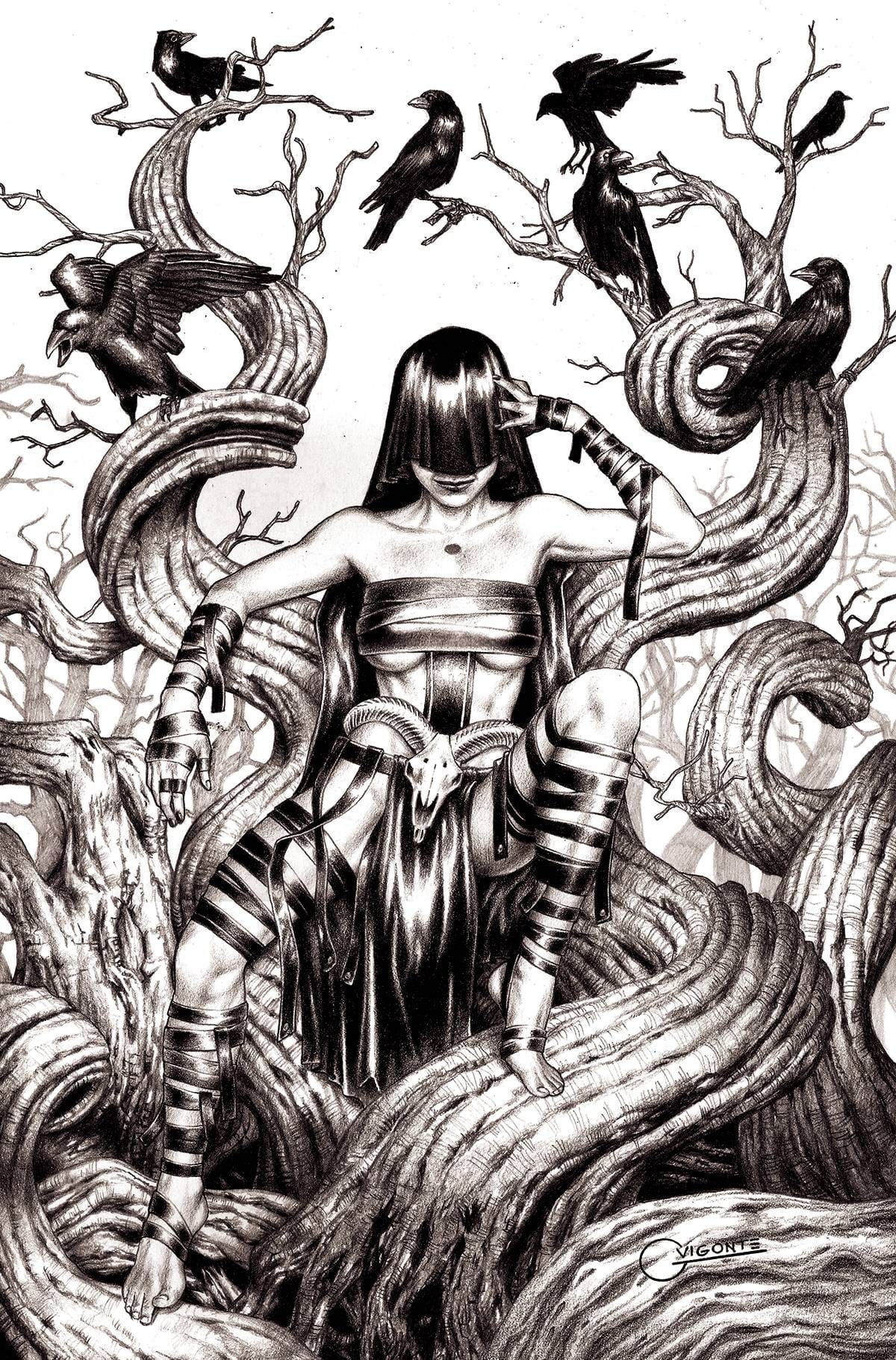 Dynamite Comic Books LADY HEL #2 CVR H 20 COPY INCV VIGONTE B&W VIRGIN 72513032195402081 JUL220625