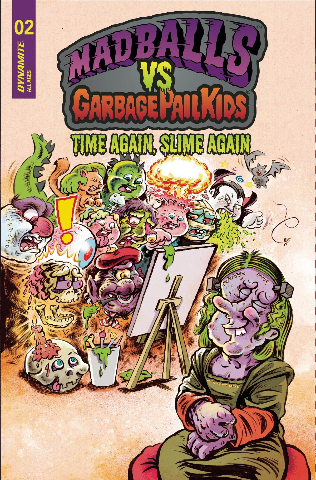 Dynamite Comic Books MADBALLS VS GARBAGE PAIL KIDS SLIME AGAIN #2 CVR B CROSBY 72513032787102021 JAN230658