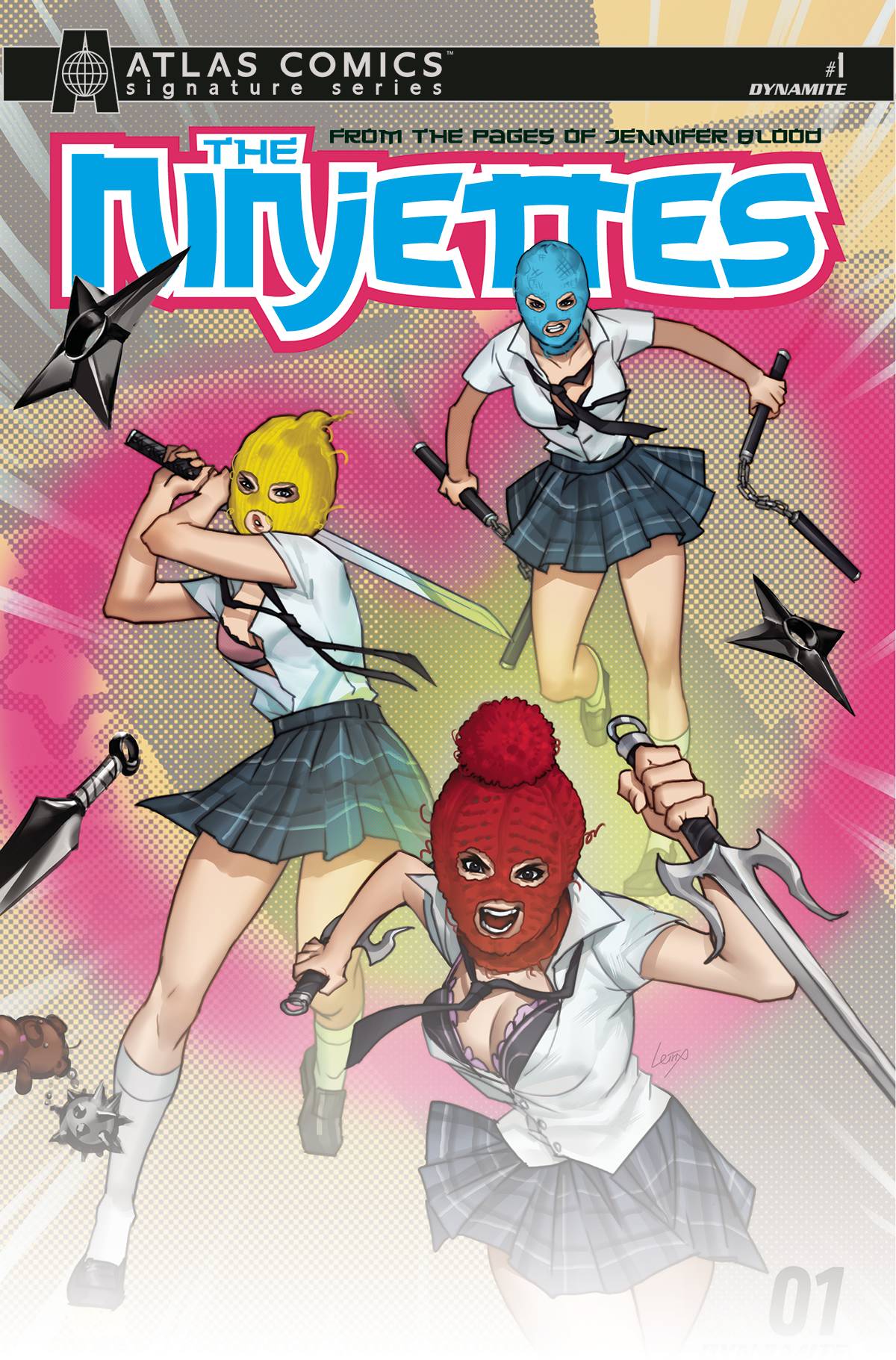 Dynamite Comic Books NINJETTES #1 (OF 5) CVR M ATLAS SGN 72513032272201131 JUL220575