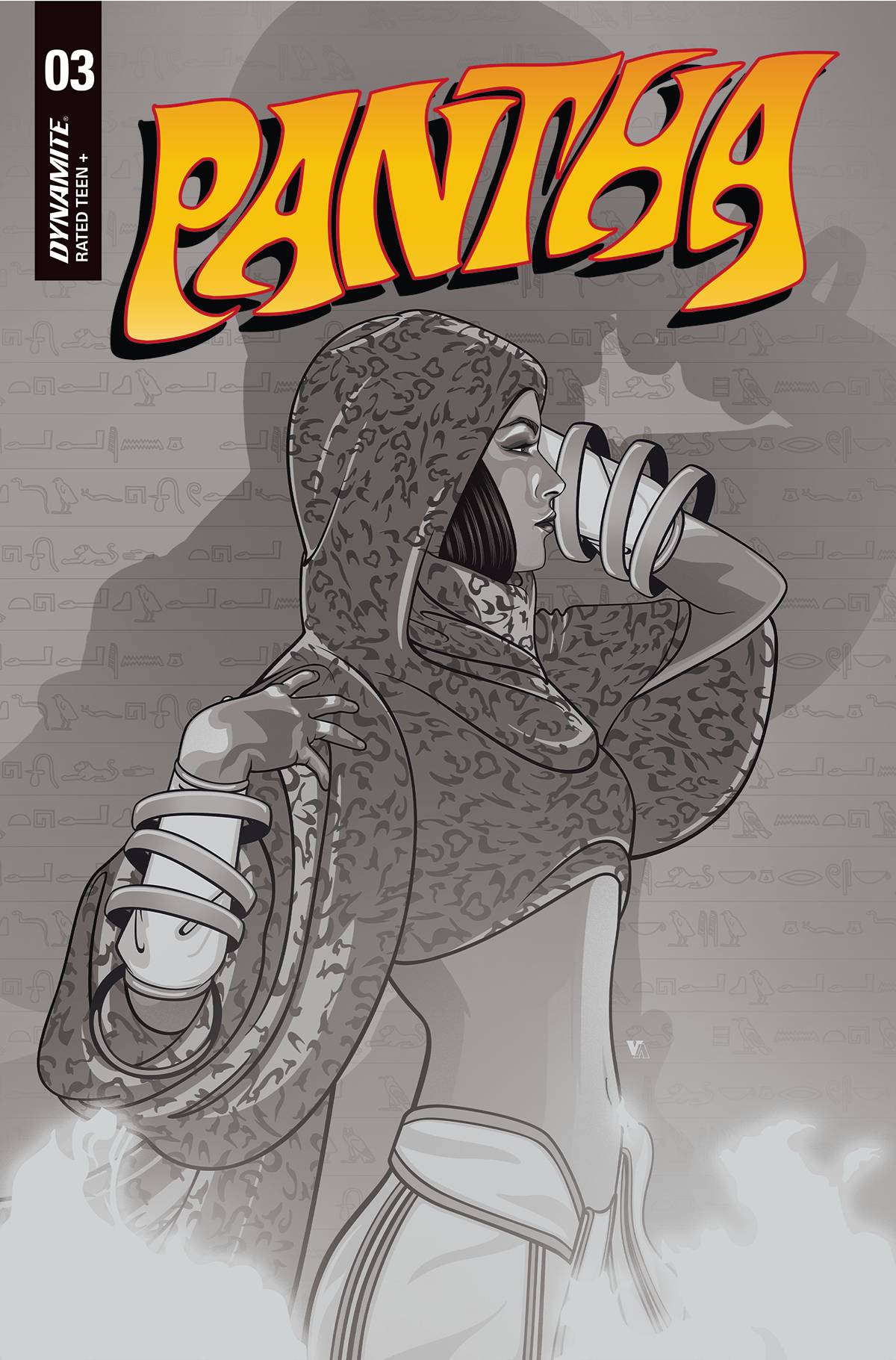 Dynamite Comic Books PANTHA #3 CVR H 1:20 INCV ASEO B&W 72513031563203081 JAN220562