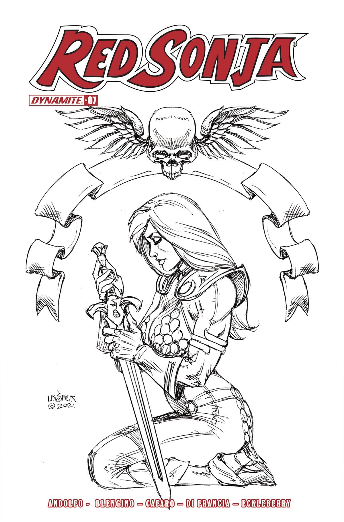 RED SONJA (2021) #7 CVR H 1:25 INCV LINSNER B&W