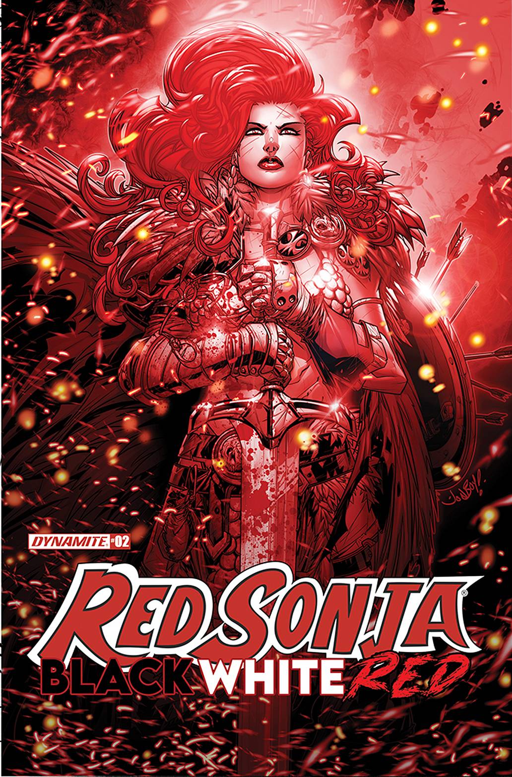 Dynamite Comic Books RED SONJA BLACK WHITE RED #2 CVR B MEYERS 72513030811502021 JUN210885