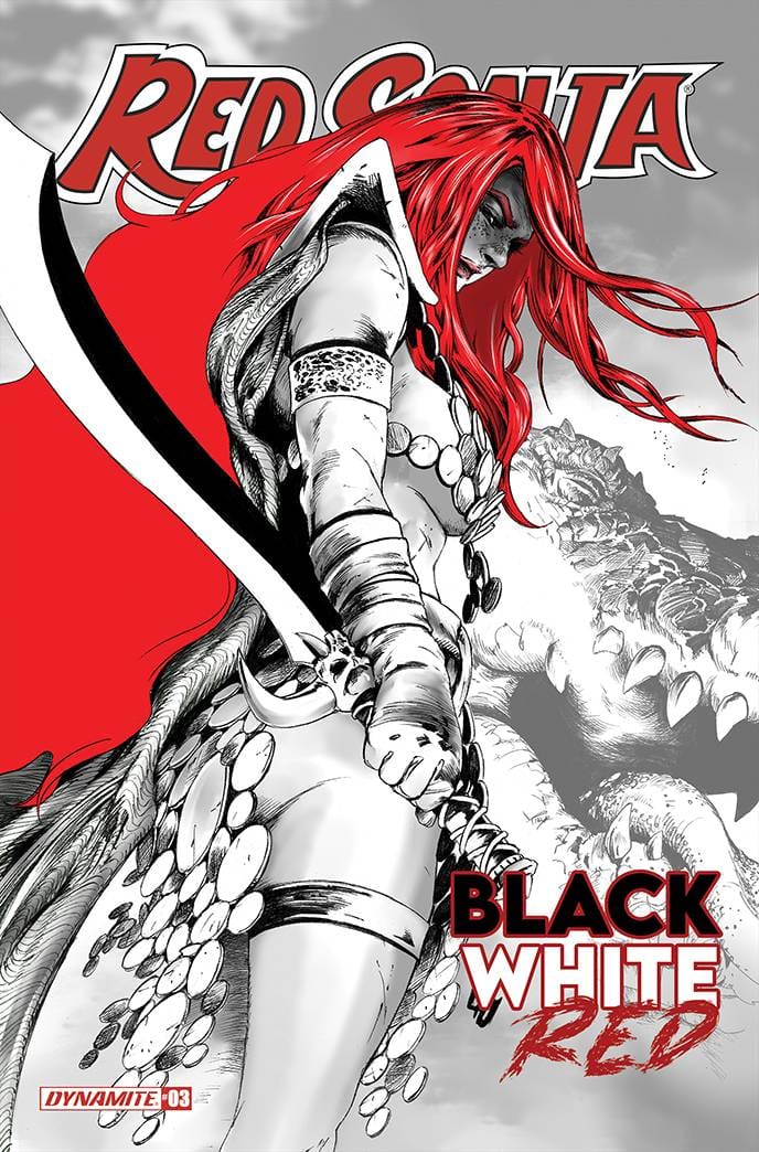 Dynamite Comic Books RED SONJA BLACK WHITE RED #3 CVR C LAU 72513030811503031 JUL210908