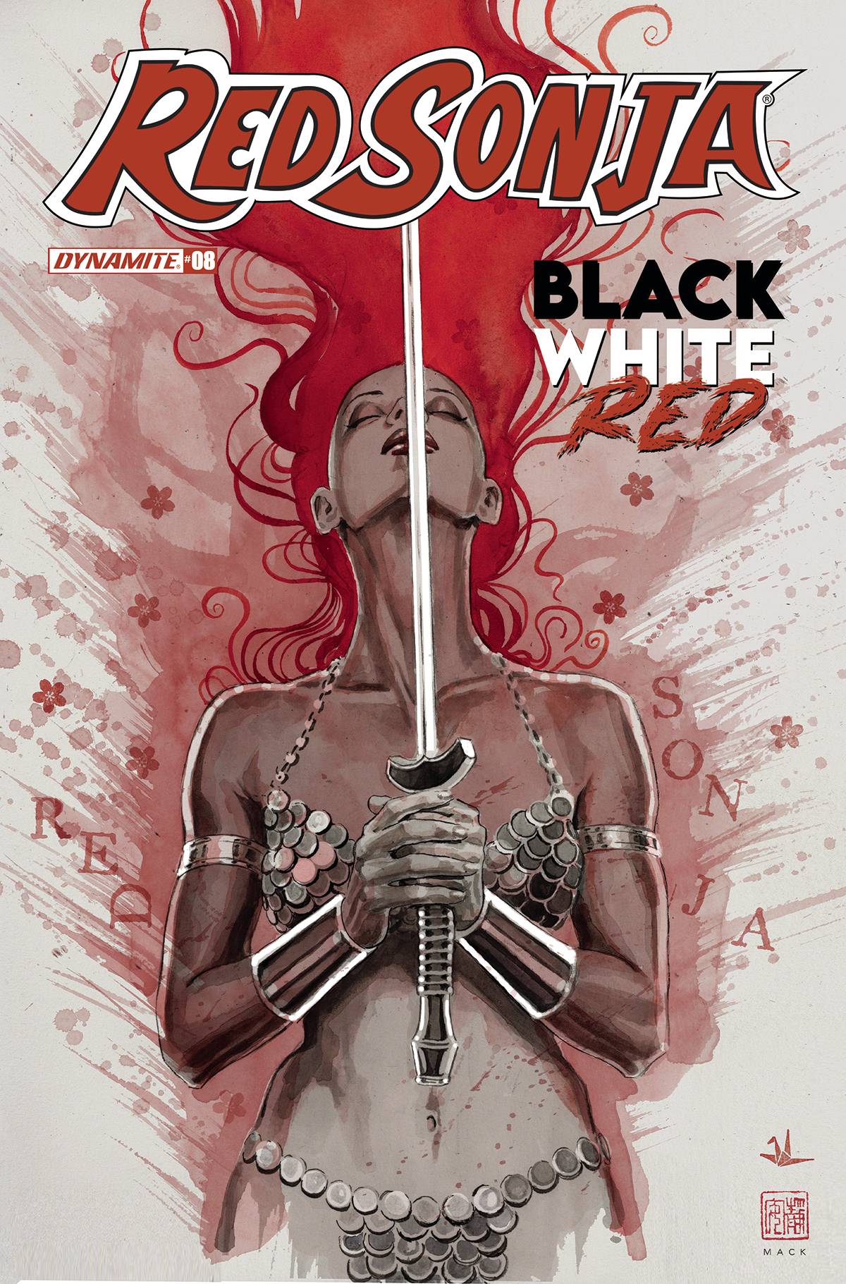 Dynamite Comic Books RED SONJA BLACK WHITE RED #8 CVR A MACK 72513030811508011 JAN220665