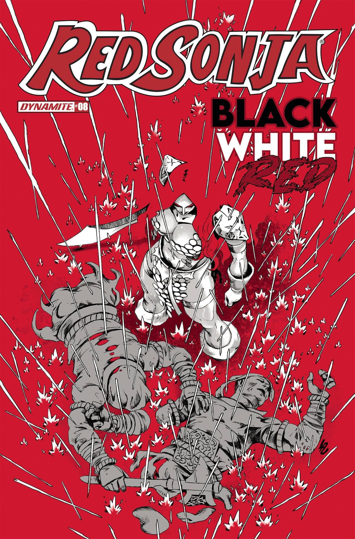 RED SONJA BLACK WHITE RED #8 CVR C LAU