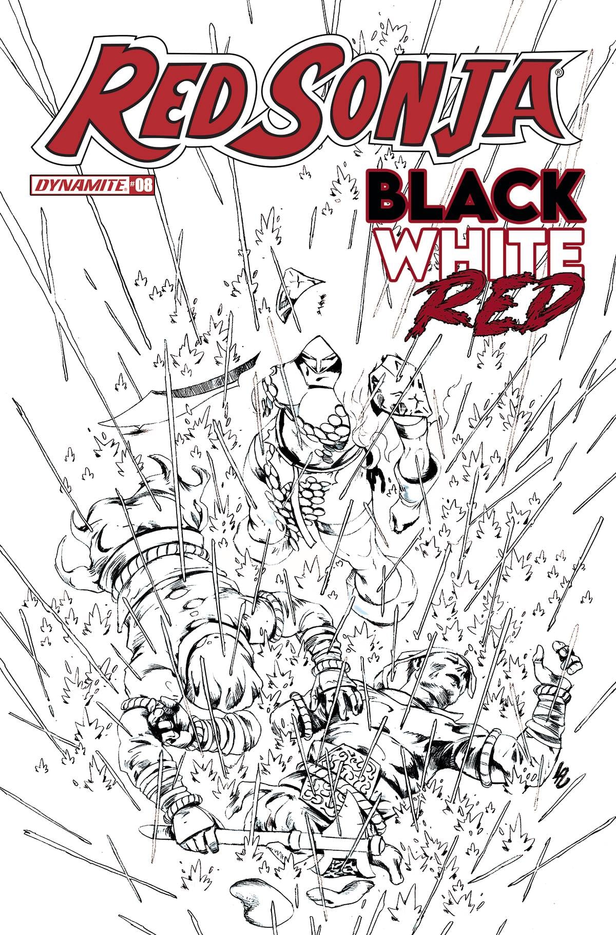 Dynamite Comic Books RED SONJA BLACK WHITE RED #8 CVR F 1:15 INCV LAU B&W 72513030811508061 JAN220670