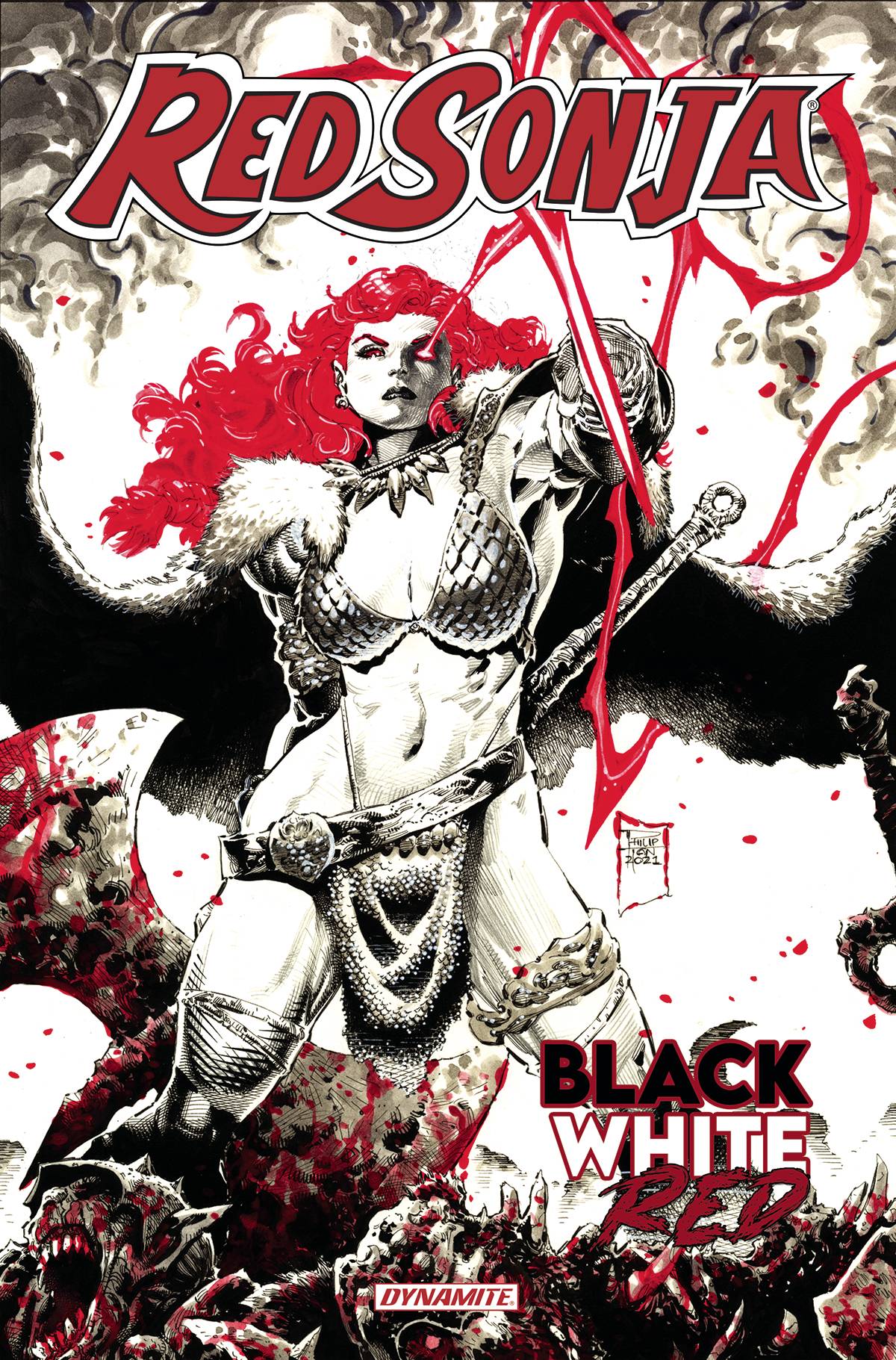 Dynamite Comic Books RED SONJA BLACK WHITE RED #8 CVR H 1:30 INCV MACK B&W 72513030811508081 JAN220672