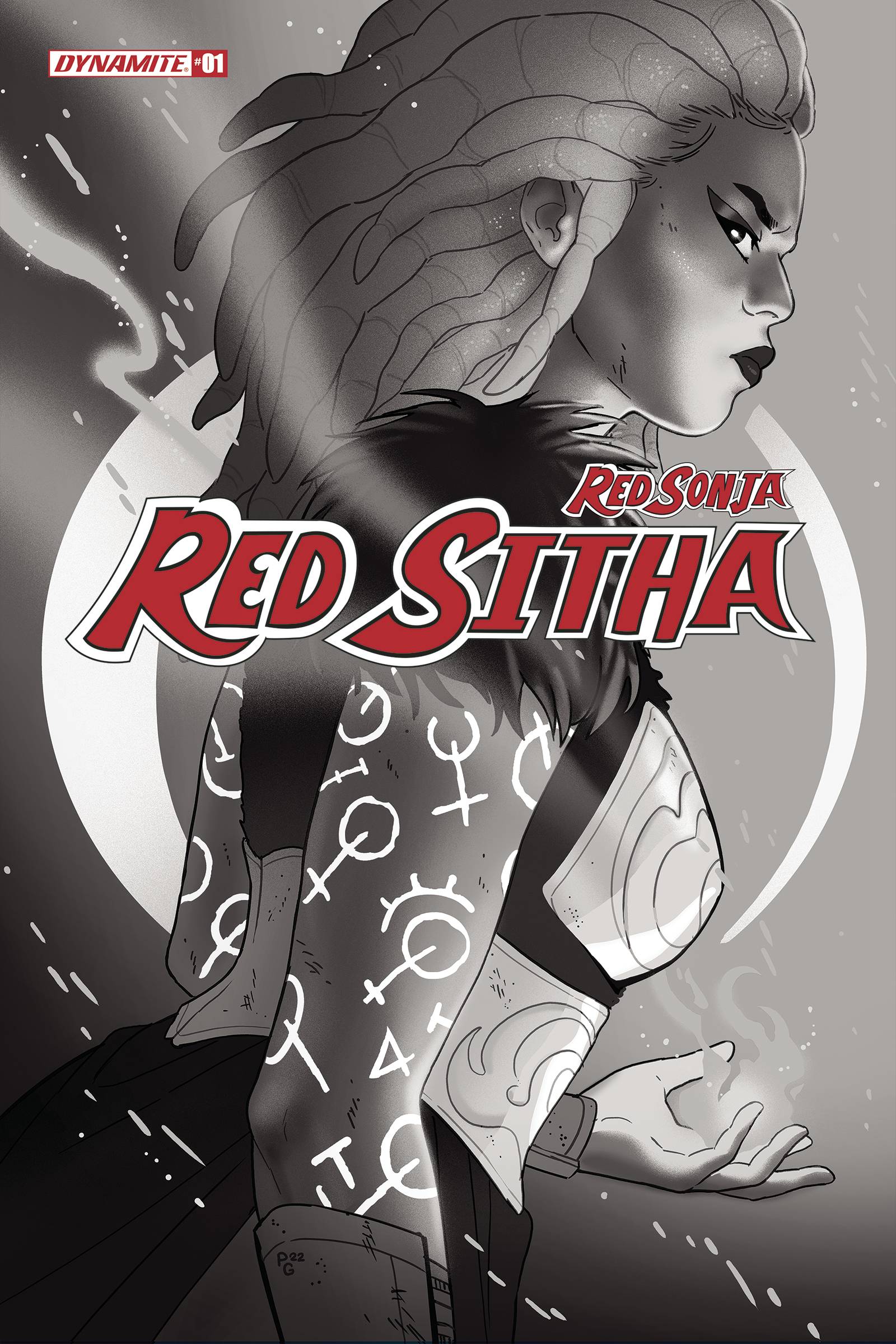 RED SONJA RED SITHA #1 CVR H 1:20 INCV GANUCHEAU B&W