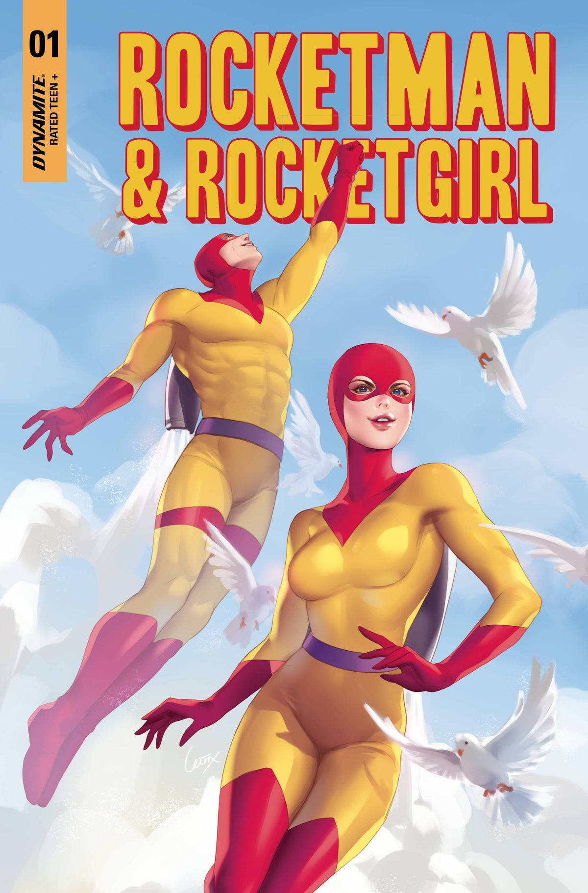 Dynamite Comic Books ROCKETMAN & ROCKETGIRL ONE SHOT CVR A LEIRIX 72513032788801011 JAN230587