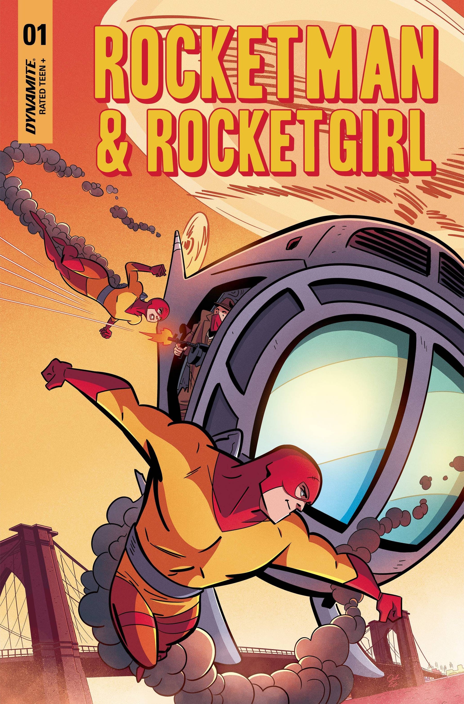 Dynamite Comic Books ROCKETMAN & ROCKETGIRL ONE SHOT CVR B EDGAR 72513032788801021 JAN230588