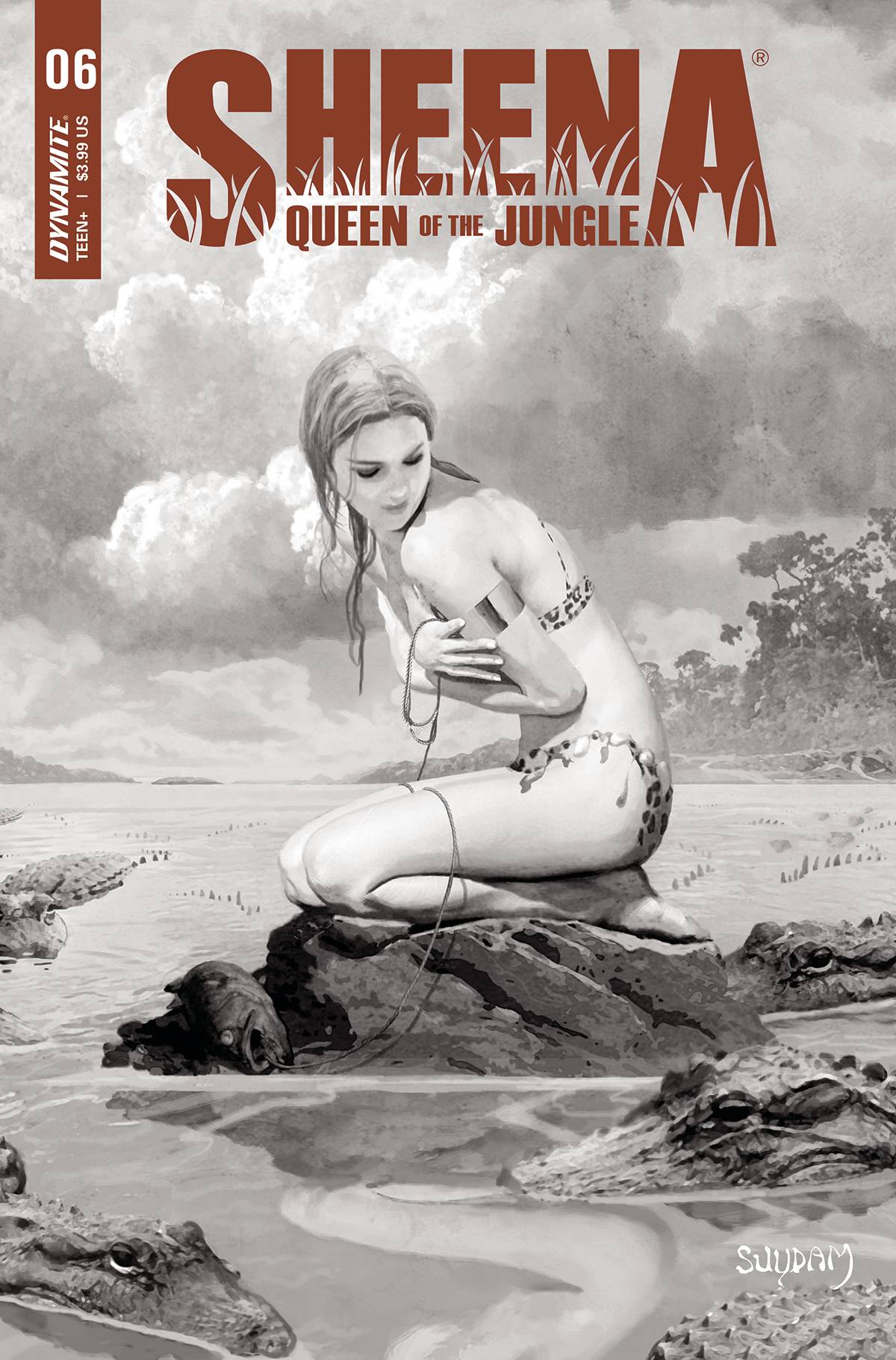 Dynamite Comic Books > Incentives SHEENA QUEEN JUNGLE #6 CVR I 1:30 INCV SUYDAM B&W 72513031316406091 MAR220749