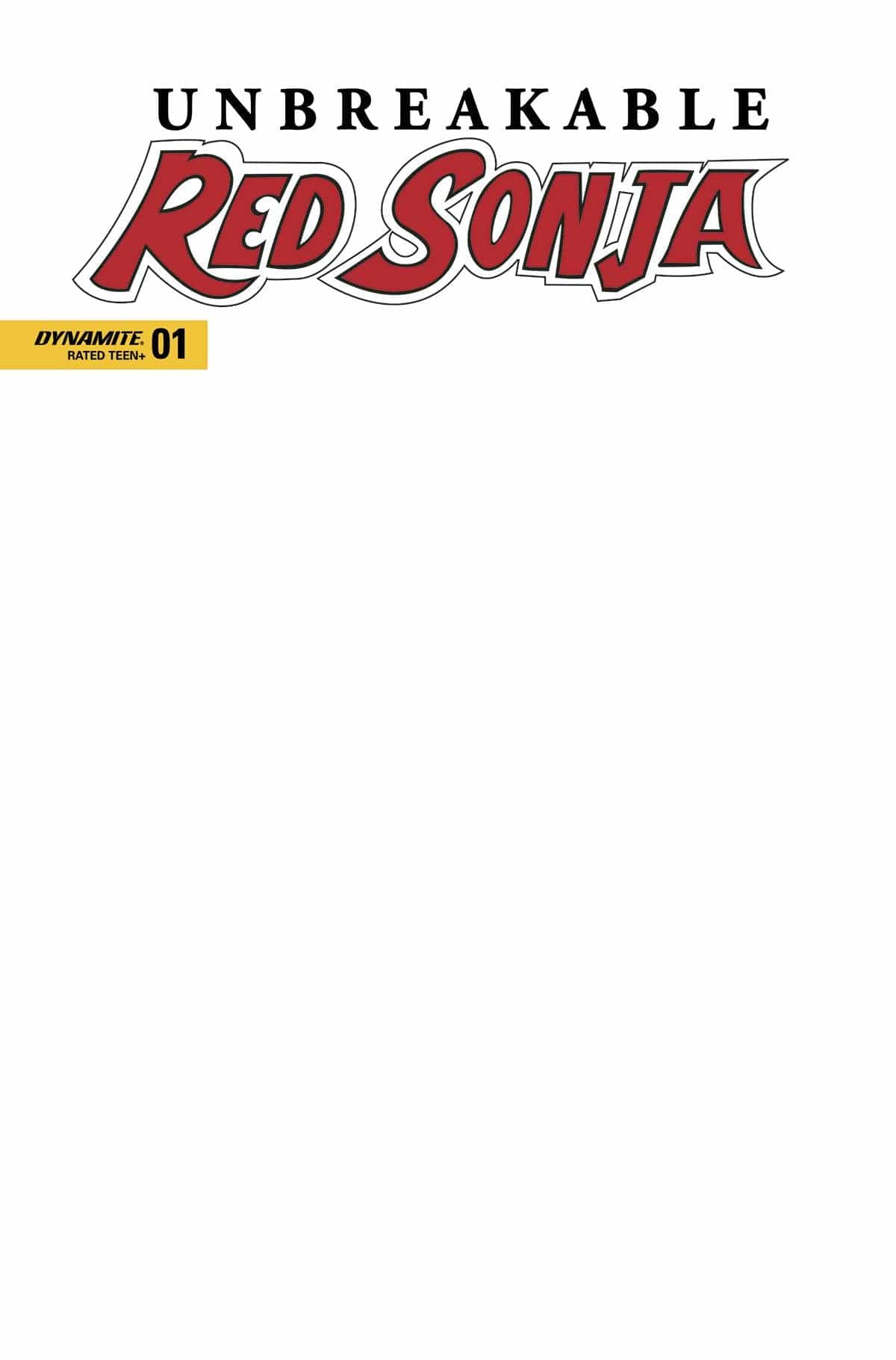 UNBREAKABLE RED SONJA #1 CVR F BLANK AUTHENTIX - Third Eye