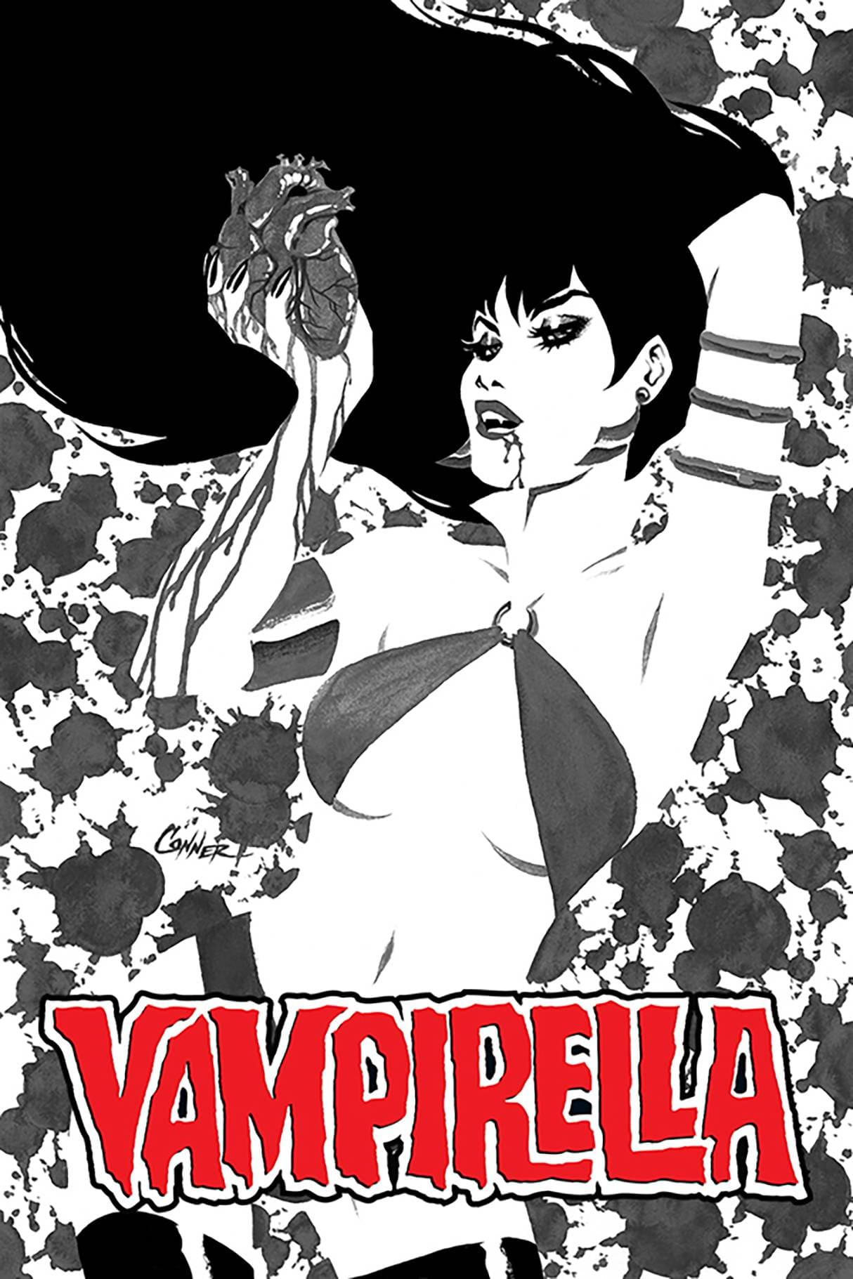 Dynamite Comic Books VAMPIRELLA ASCENDING EVIL CONNER B&W SP ED CVR 725130309808 MAY220645