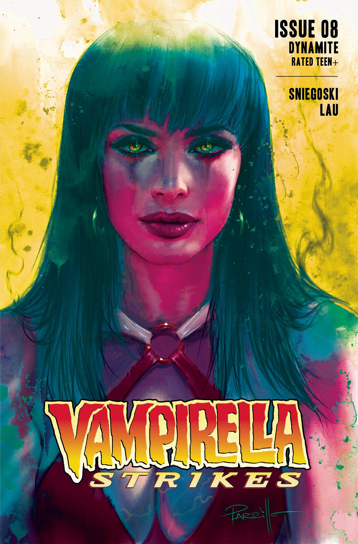 VAMPIRELLA STRIKES #8 CVR M FOC PARRILLO ULTRAVIOLET