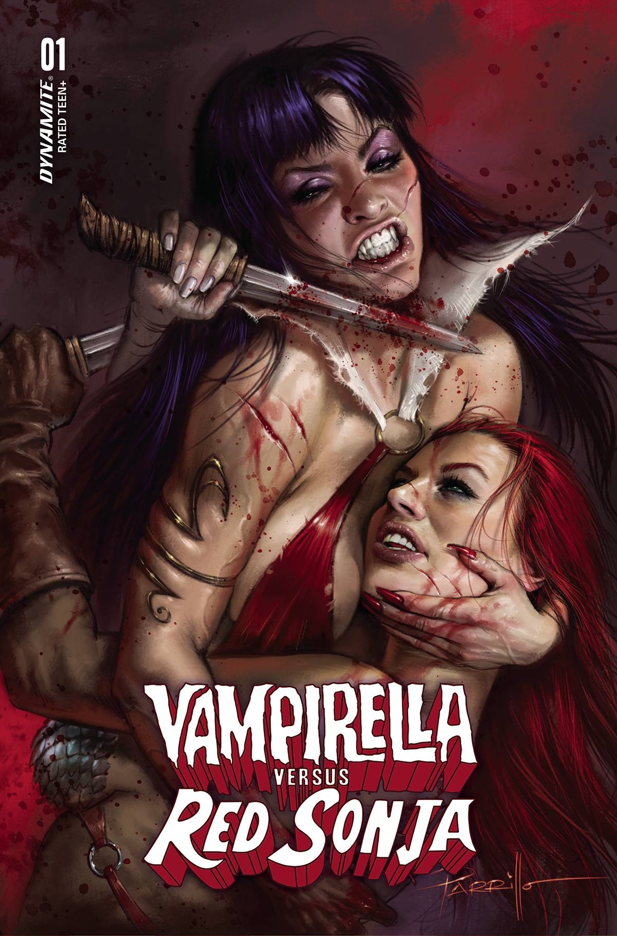 Dynamite Comic Books VAMPIRELLA VS RED SONJA #1 CVR A PARRILLO 72513032443601011 SEP220676