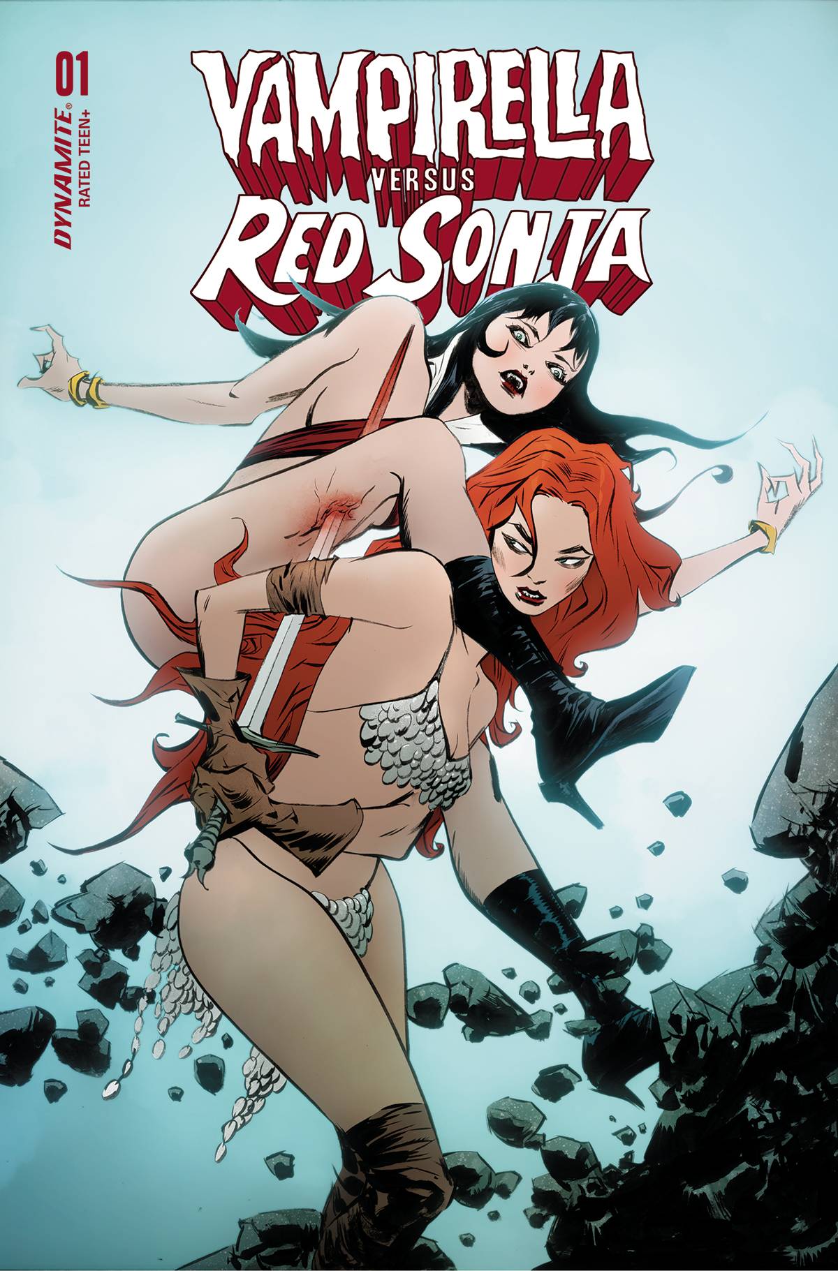 Dynamite Comic Books VAMPIRELLA VS RED SONJA #1 CVR D LEE 72513032443601041 SEP220679