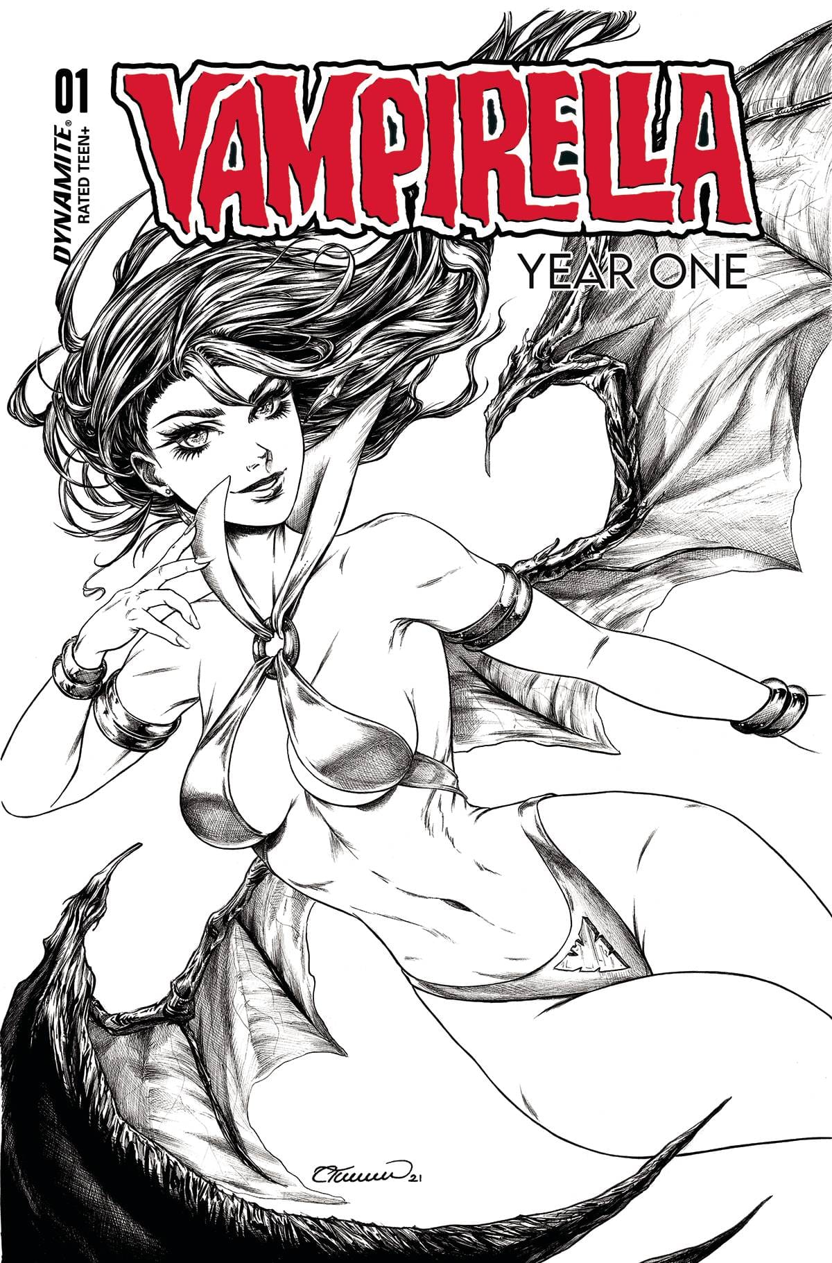 VAMPIRELLA YEAR ONE #1 CVR L 1:30 INCV TURNER B&W