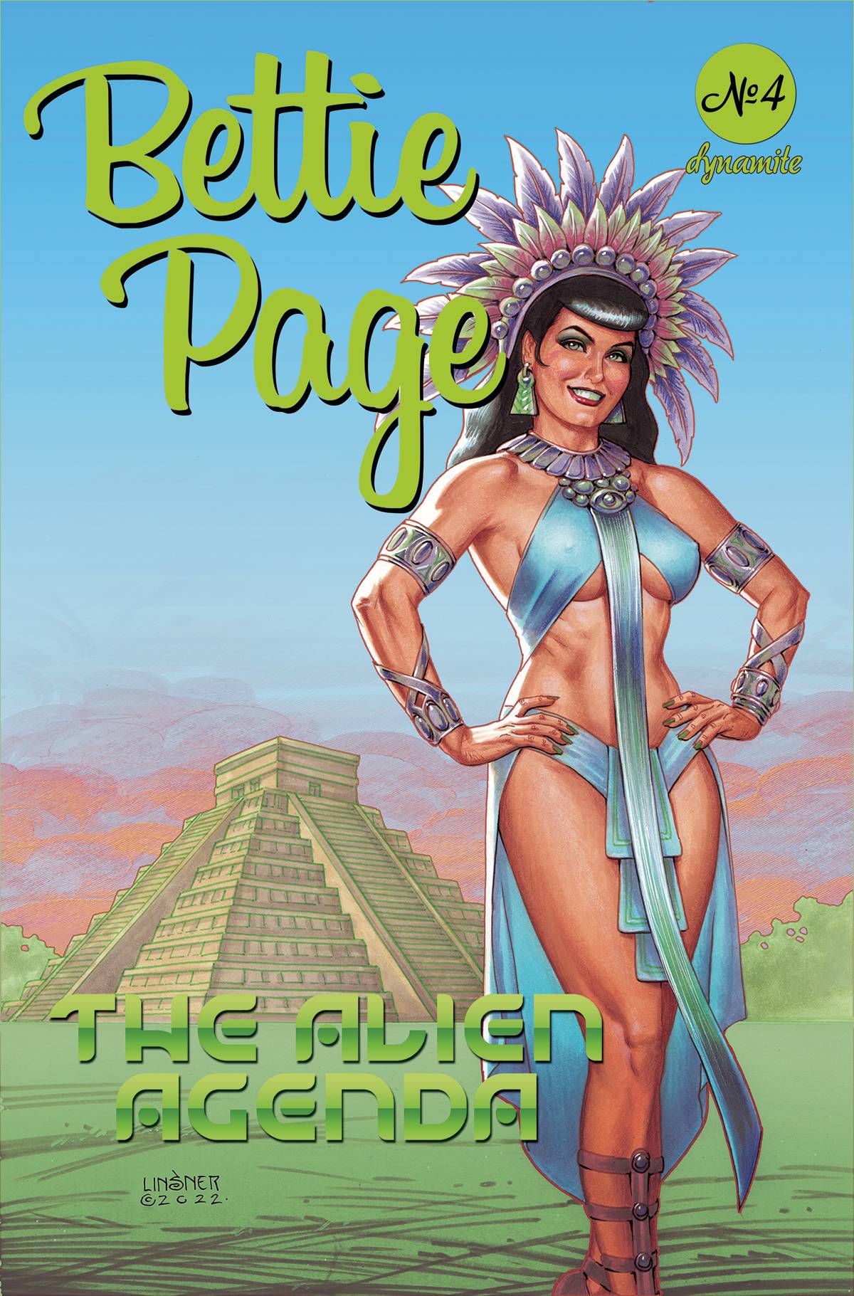 BETTIE PAGE ALIEN AGENDA #4 CVR A LINSNER