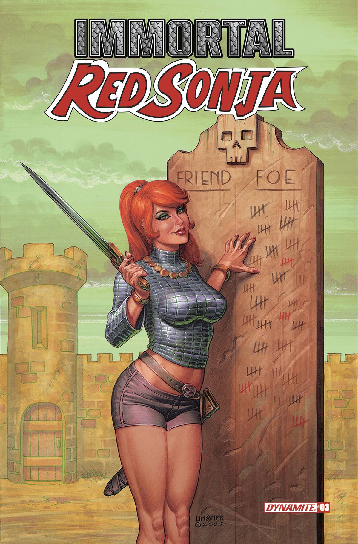 Dynamite Comic Books IMMORTAL RED SONJA #3 CVR C LINSNER 72513031884803031 APR220541