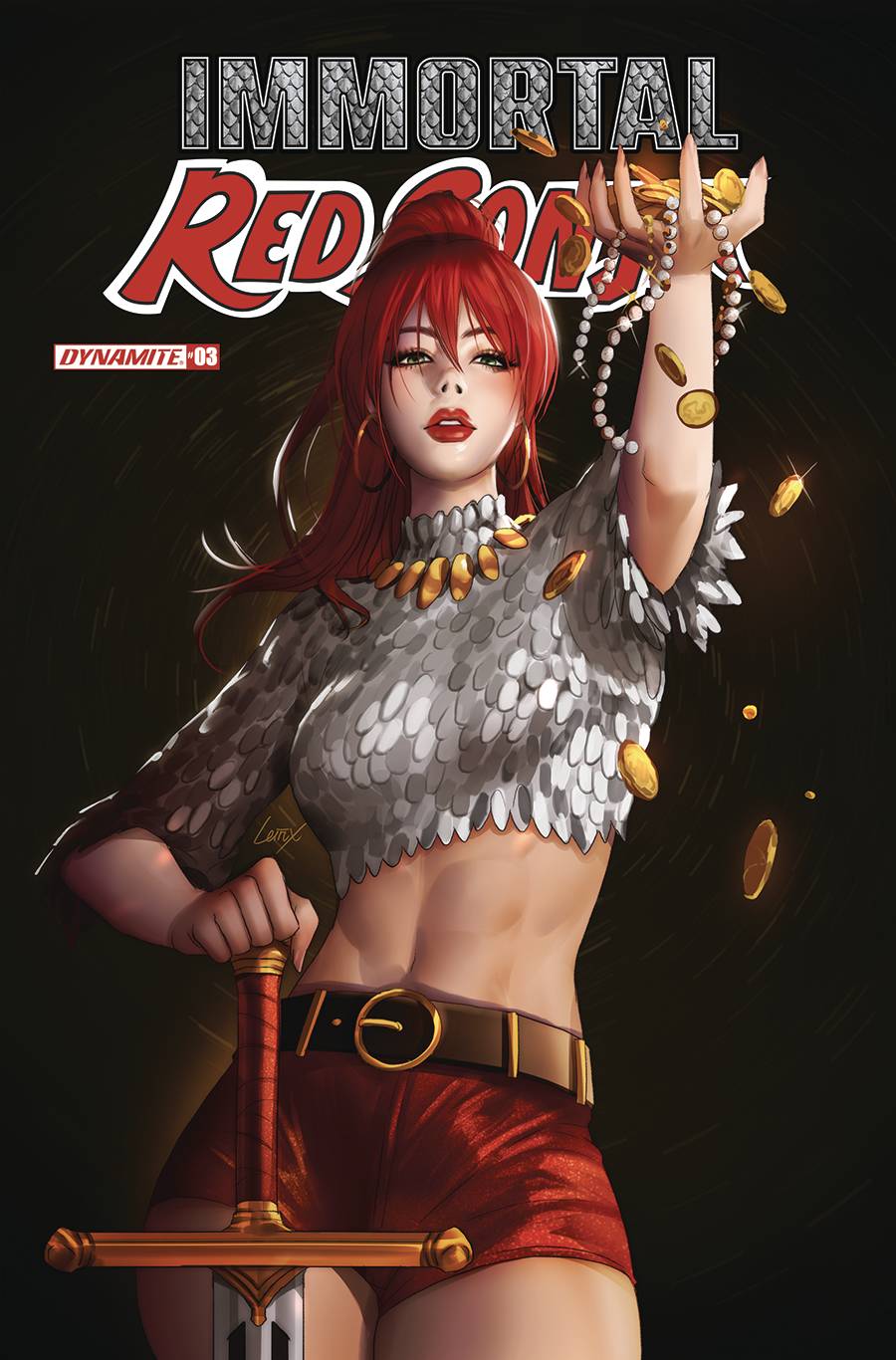 Dynamite Comic Books IMMORTAL RED SONJA #3 CVR D LEIRIX 72513031884803041 APR220542