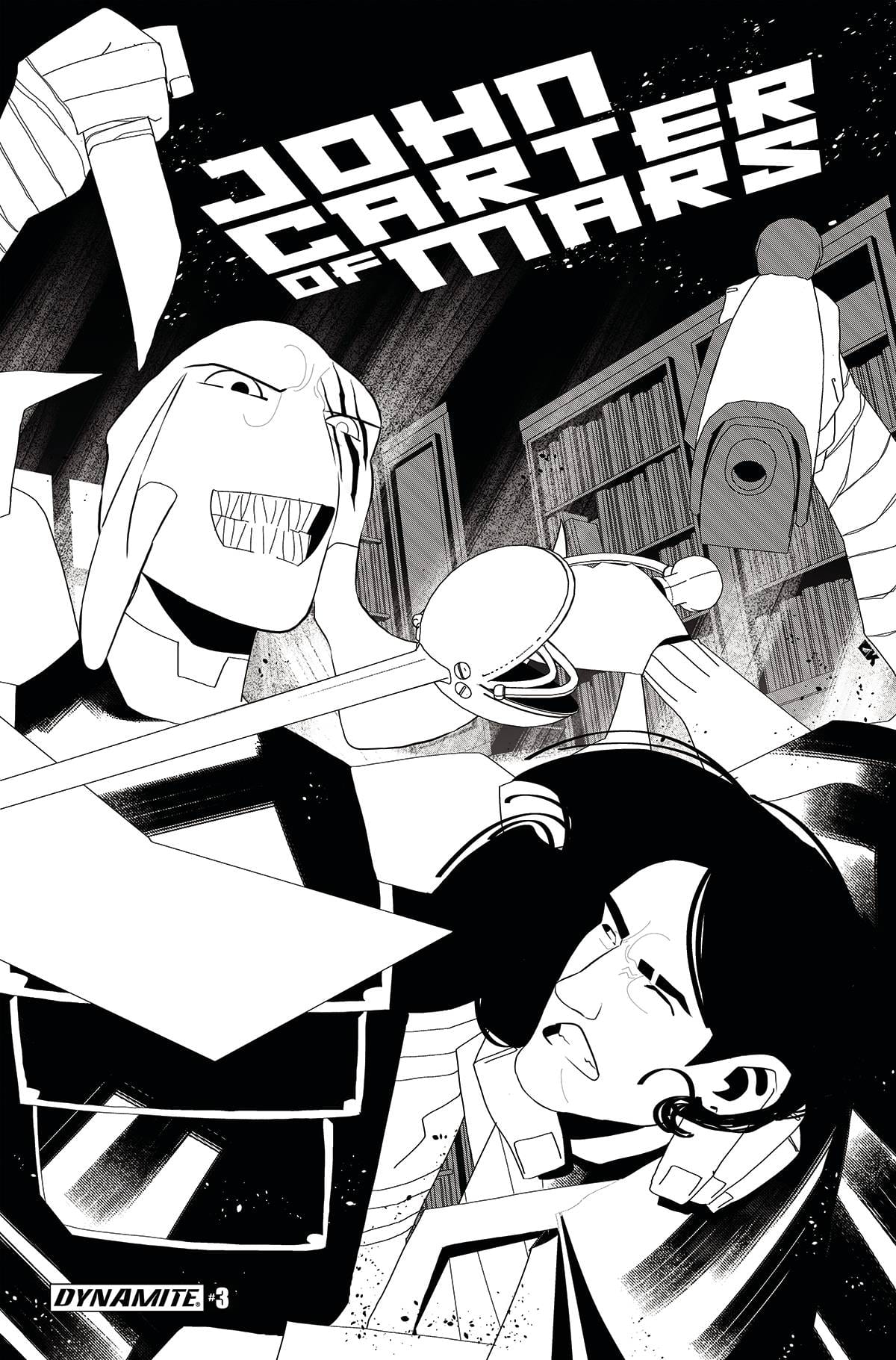 Dynamite Comic Books > Incentives JOHN CARTER OF MARS #3 CVR F 1:10 INCV KAMADAIS B&W 72513031883103061 APR220532