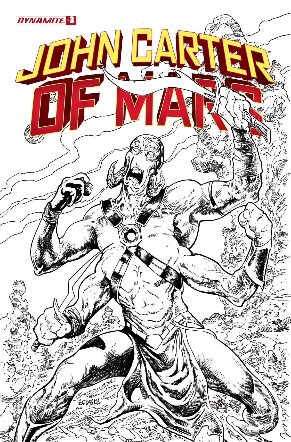 Dynamite Comic Books > Incentives JOHN CARTER OF MARS #3 CVR G 1:15 INCV ACOSTA B&W 72513031883103071 APR220533