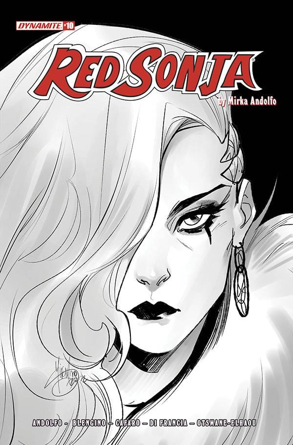 Dynamite Comic Books > Incentives RED SONJA (2021) #10 CVR F 1:10 INCV ANDOLFO B&W 72513031082810061 APR220599