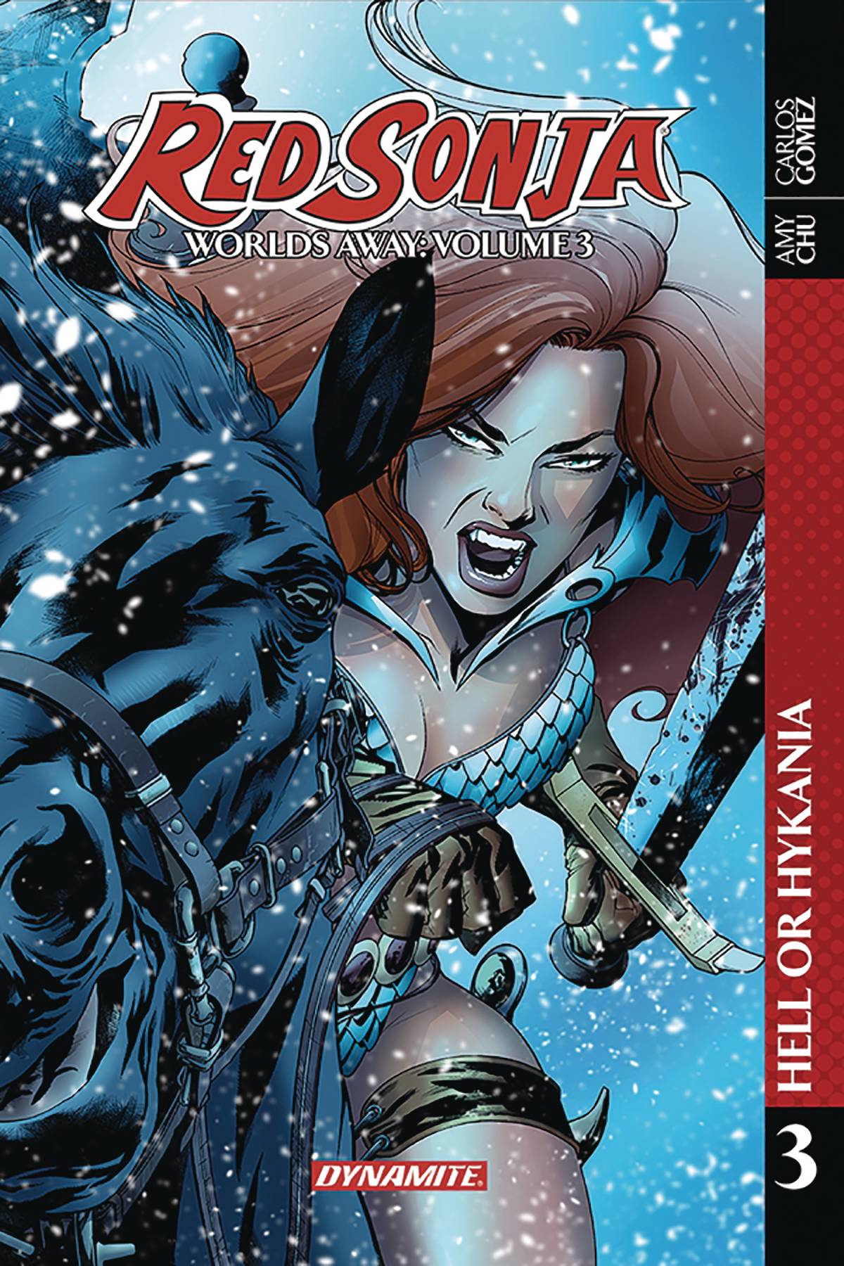 DYNAMITE Graphic Novel Red Sonja Worlds Away TP Vol 03 Hell Or Hyrkania 9781524107147 FEB220550