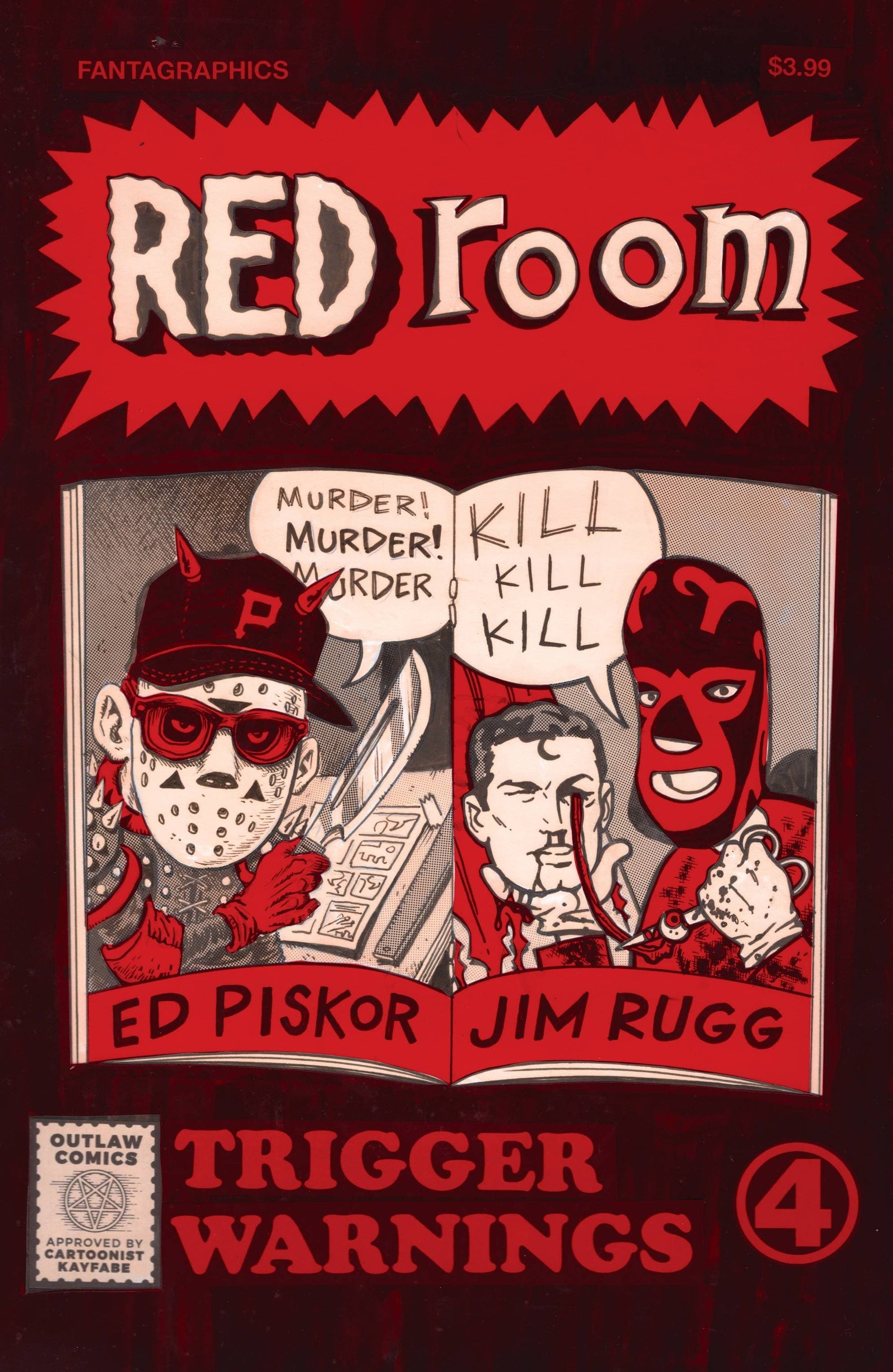 RED ROOM TRIGGER WARNINGS #4 COVER D 1:15 CARTOONIST VARIANT