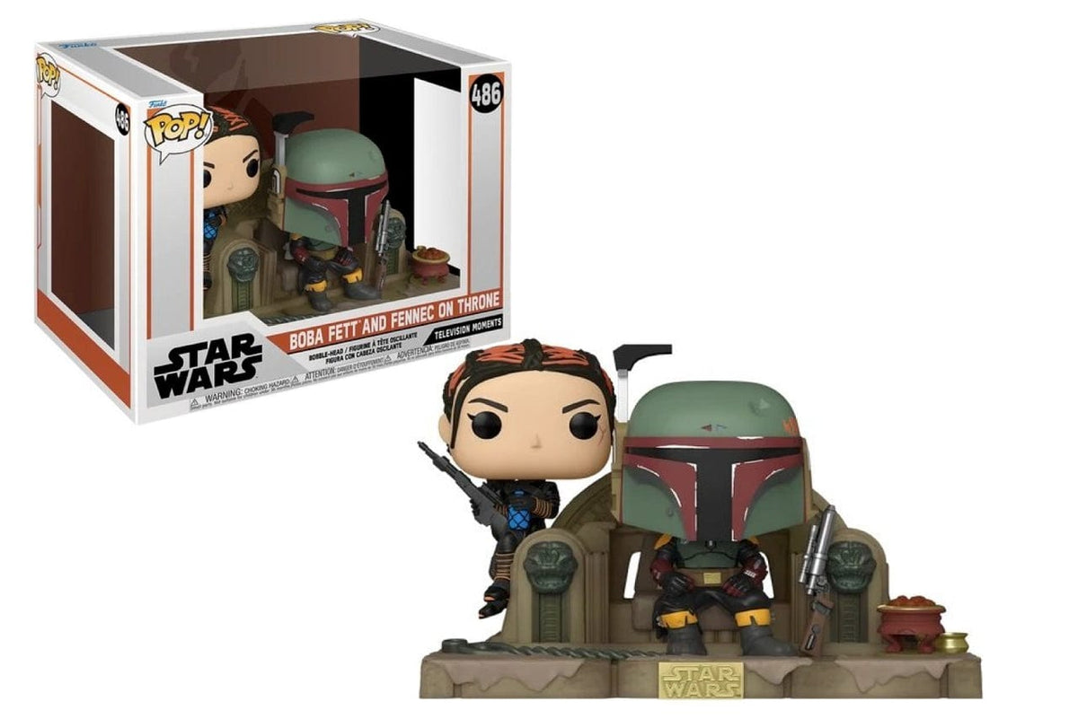 Figurine Star Wars: The Mandalorian - Boba Fett on Throne