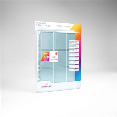 --- Game Supplies > Card Binders Gamegenic: 9-Pocket Sideloading Pages 10ct - Clear 4251715403471 GG3014