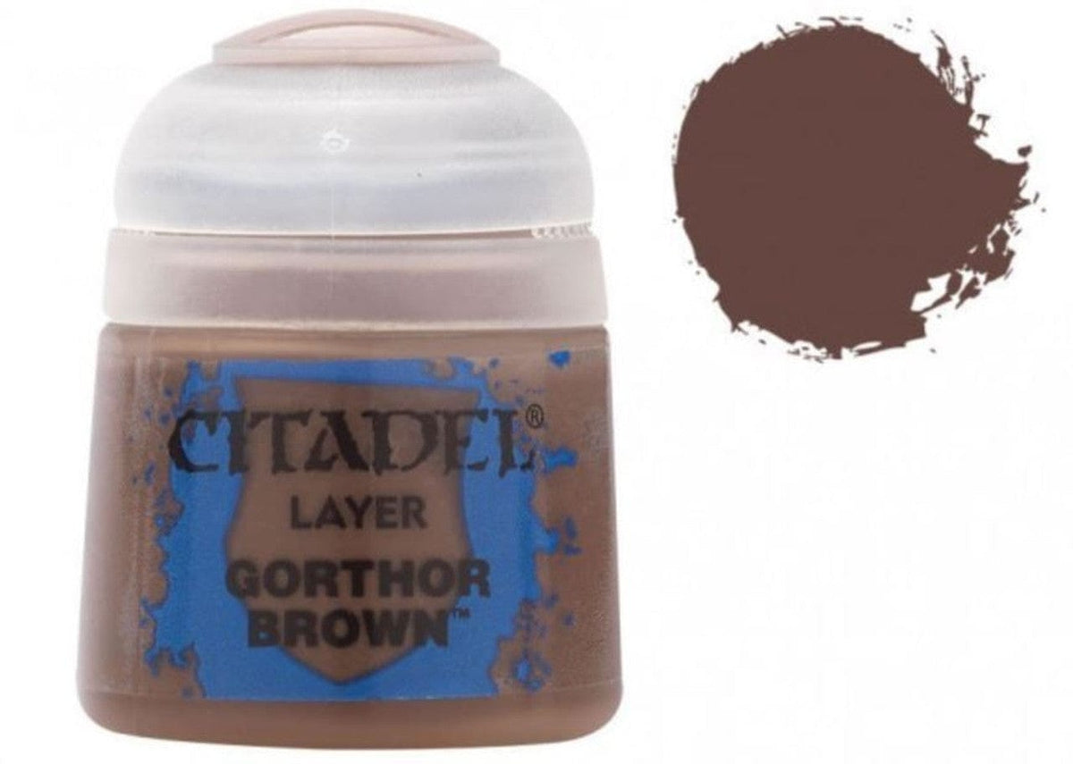 Games Workshop Tabletop Games > Games Workshop > Citadel Citadel: Layer Paint - Gorthor Brown (Old Version) 5011921027767 Was 22-47