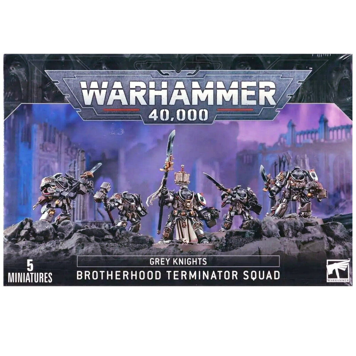 Games Workshop Tabletop Games > Games Workshop > Warhammer 40k > Grey Knights Warhammer - 40k: Grey Knights - Brotherhood Terminator Squad 5011921153770 57-09
