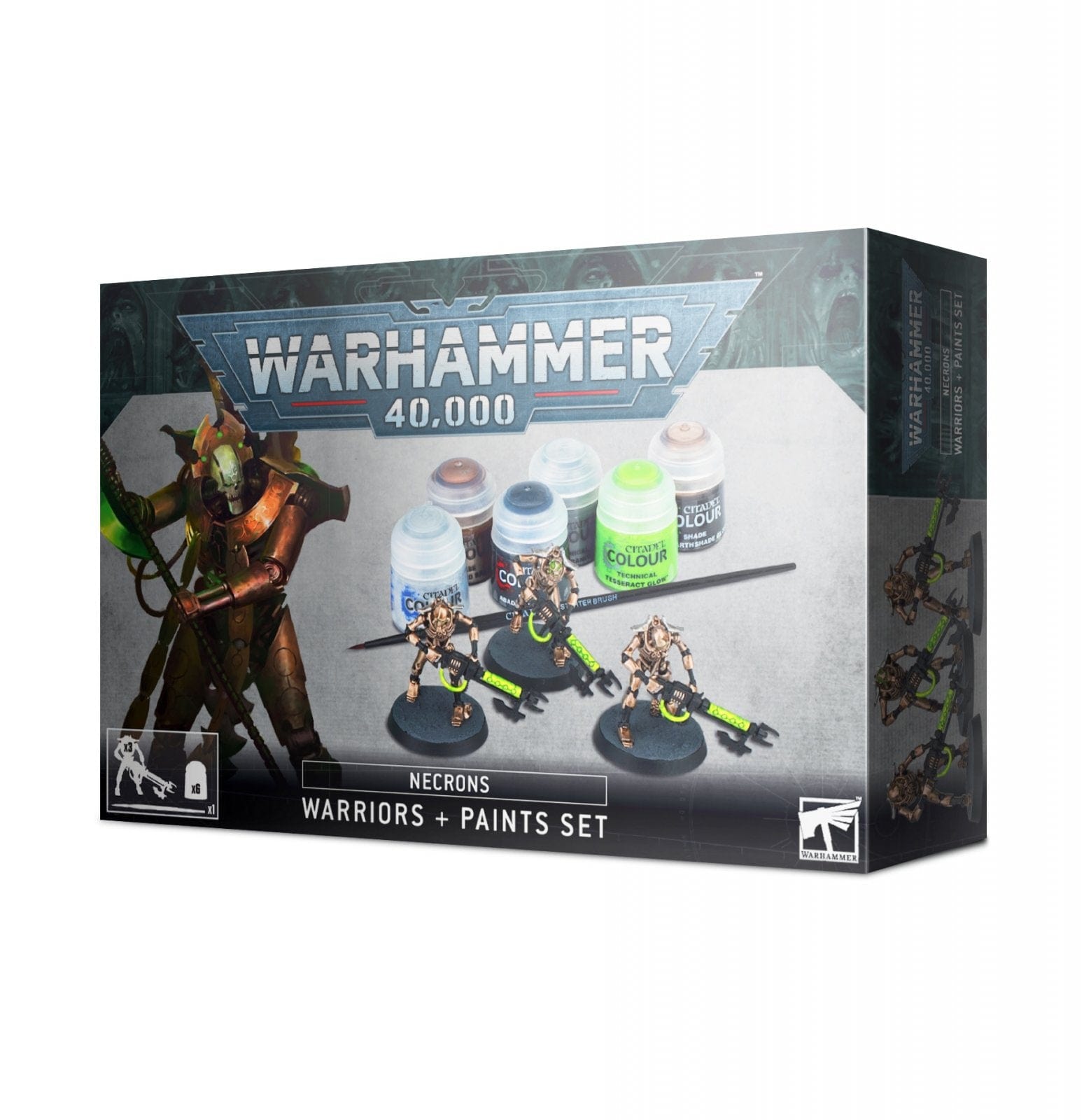 Games Workshop Tabletop Games > Games Workshop > Warhammer 40k Warhammer - 40k: Necrons - Warriors & Paints Set 9E 5011921191109 60-69