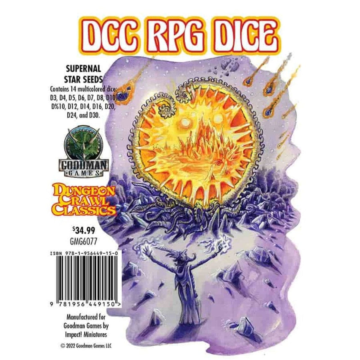 Goodman Games Dice > Other Dice Dungeon Crawl Classics: Supernal Star Seeds Dice Set 9781956449648 GMG 6068